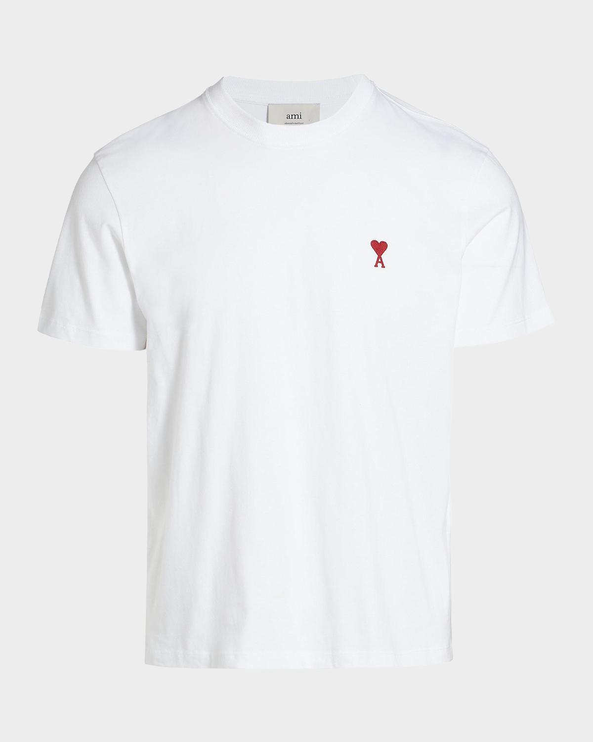 Ami Paris Men's Ami de Coeur Cotton Jersey Crewneck T-Shirt