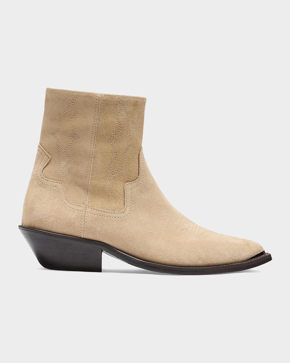 REPRESENT Men's Michael Suede Zip-Up Western Ankle Boots