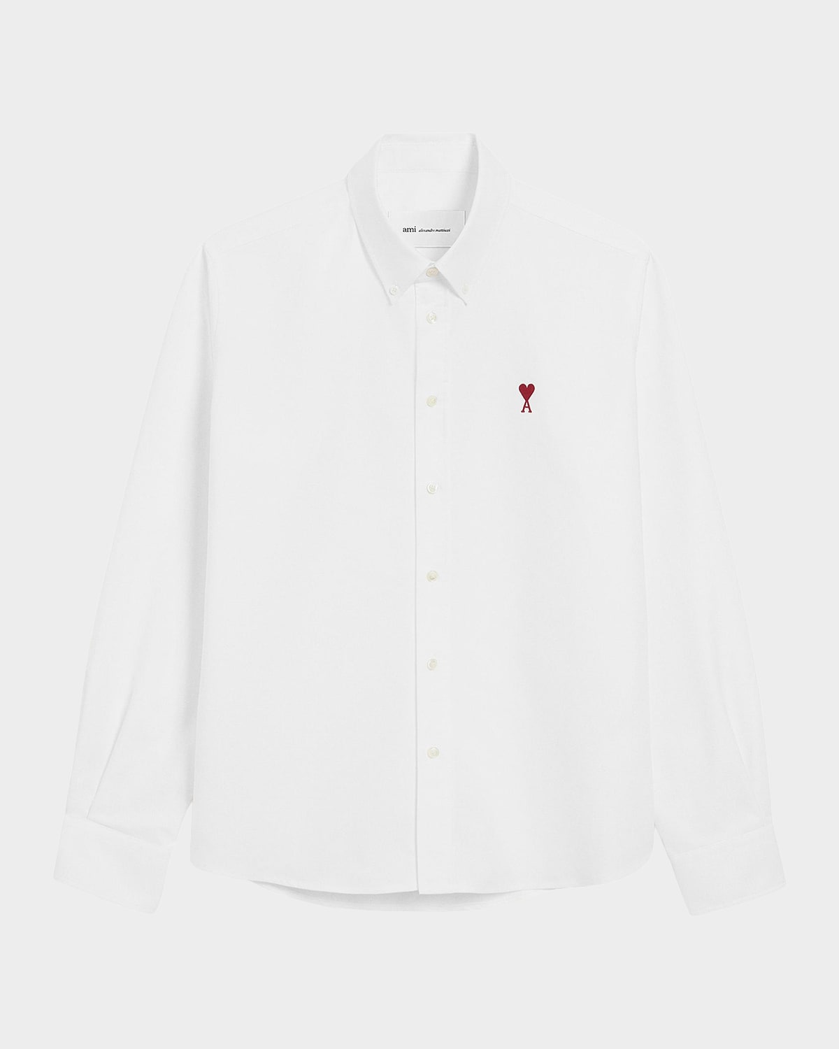 Ami Paris Men 's Embroidered Ami de Coeur Cotton Sport Shirt