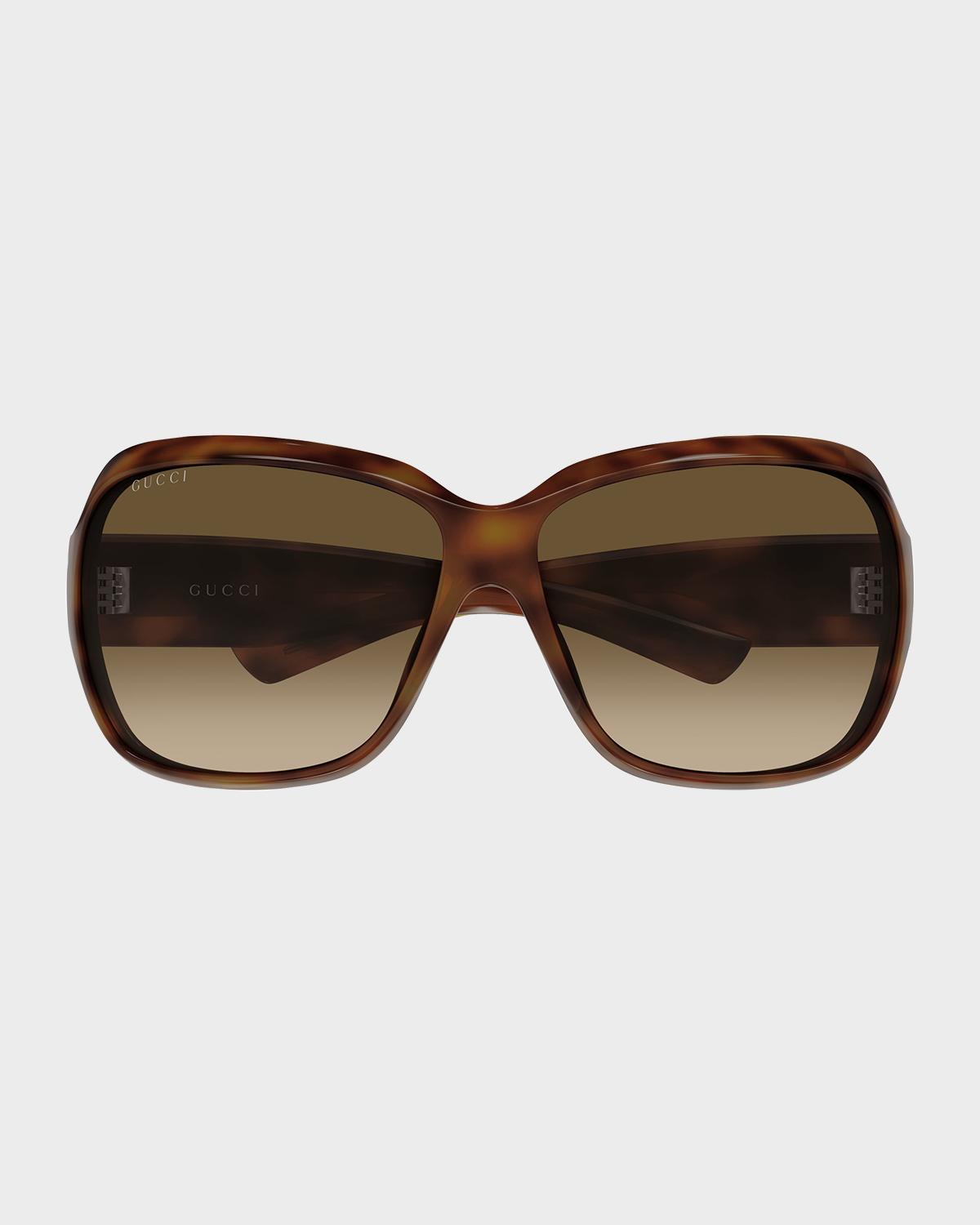 Gucci Logo 70mm Square Sunglasses