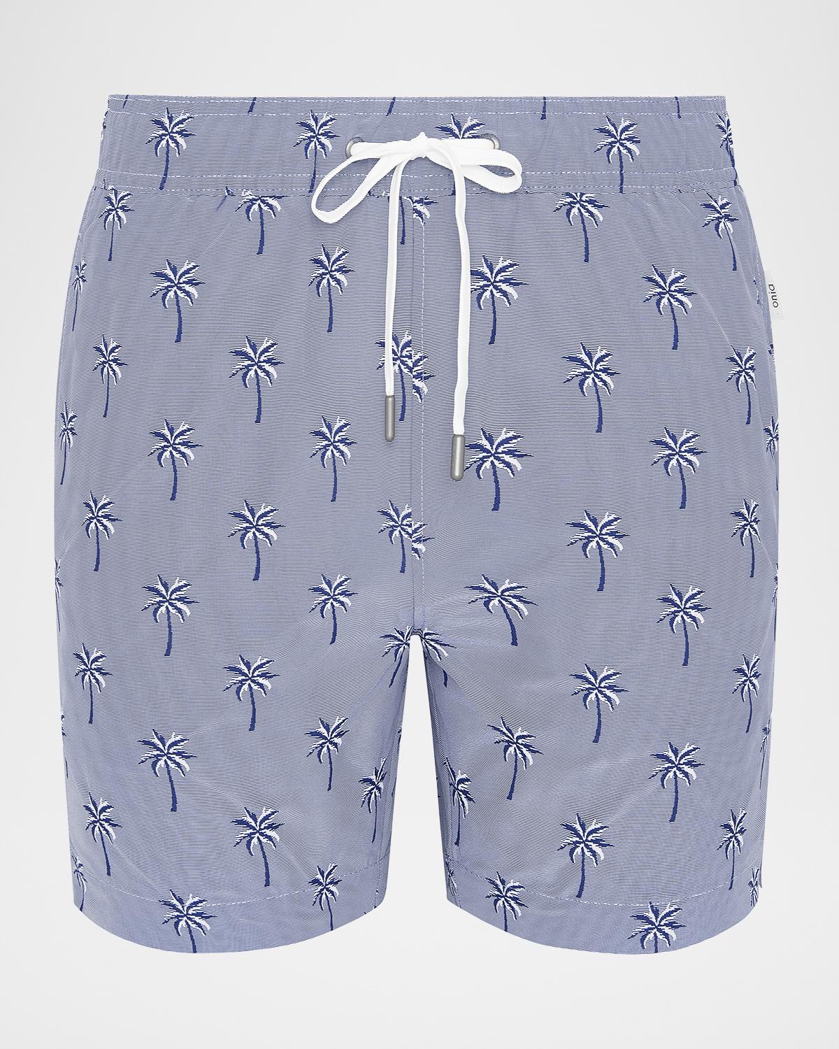 Onia Men's Charles 5" Inseam Quick-Dry Palms Swim Trunks
