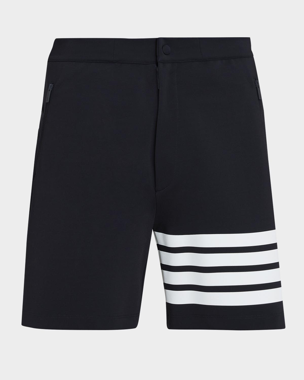 Thom Browne Men's 4-Bar Mid-Thigh Shorts