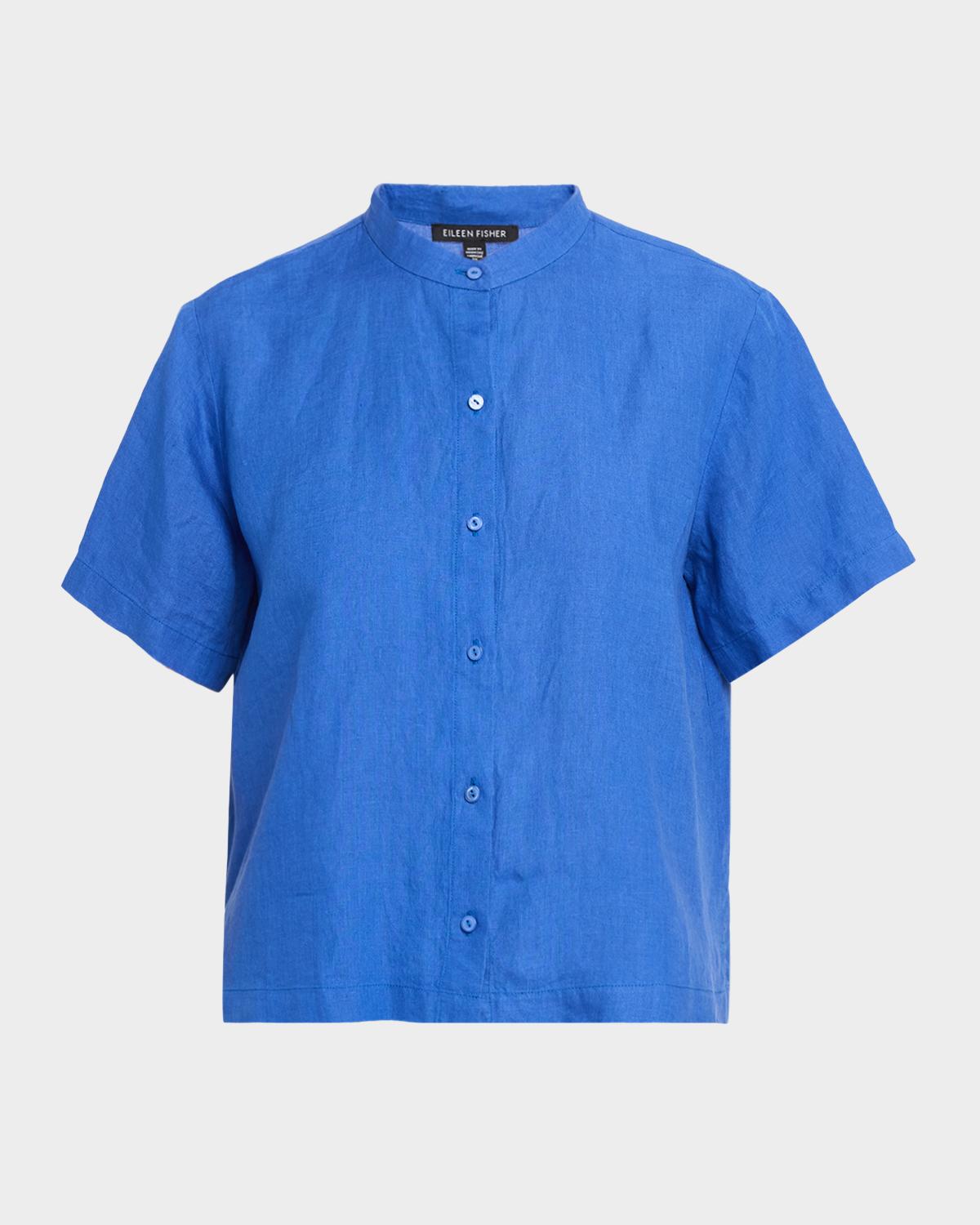 Eileen Fisher Button-Down Organic Linen Shirt
