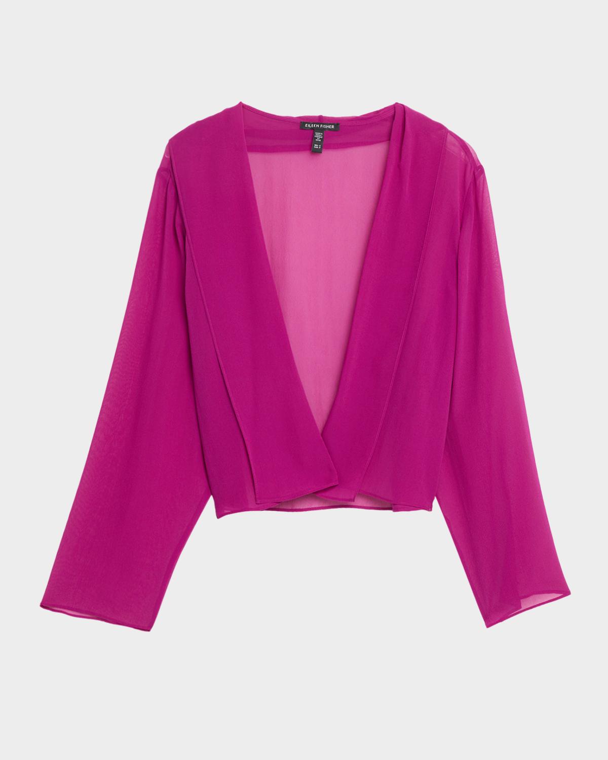 Open-Front Silk Jacket