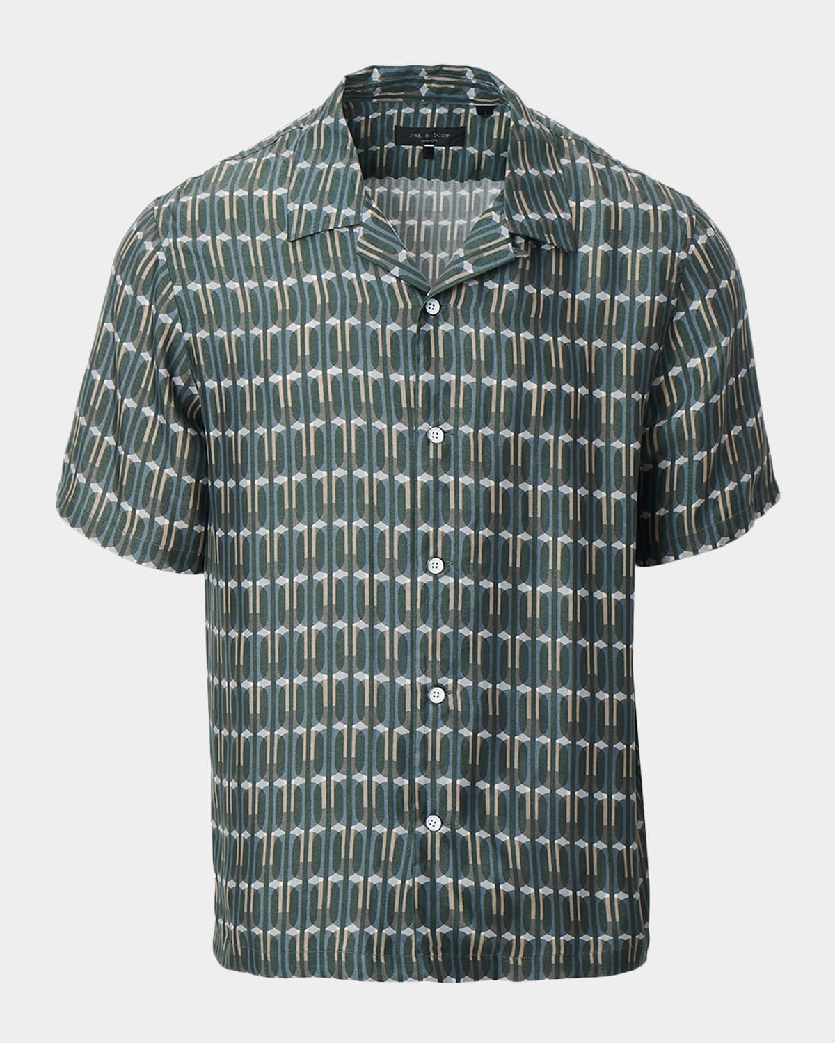 Rag & Bone Men 's Avery Viscose Short-Sleeve Shirt