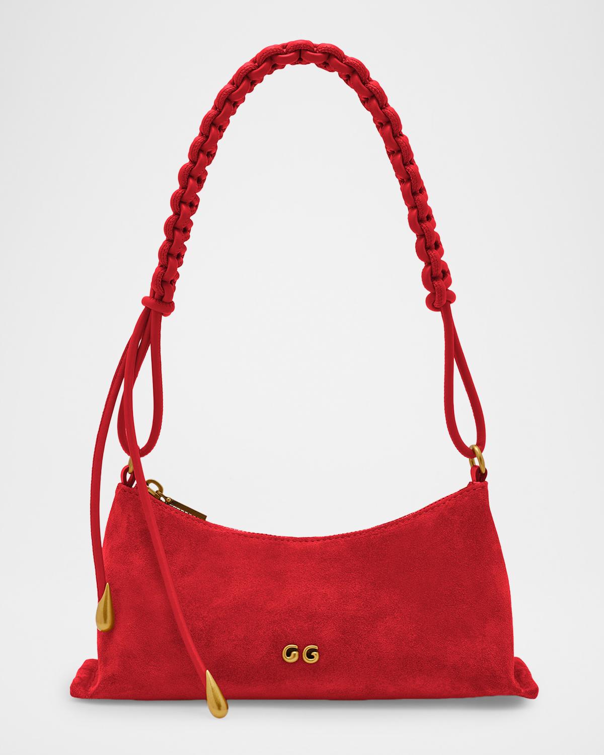 Osa Braided-Strap Suede Shoulder Bag