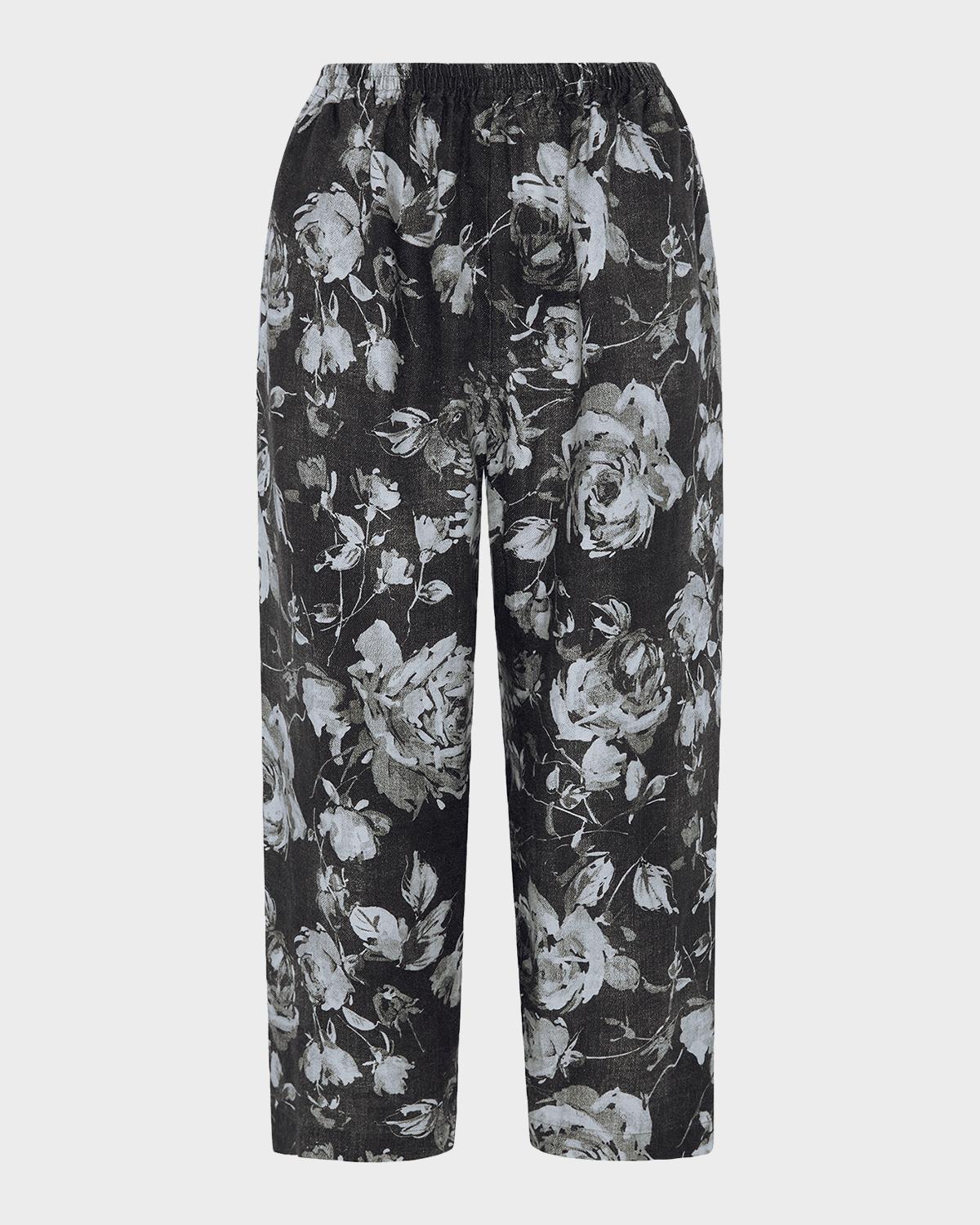 Eskandar Stonewashed Linen Japanese Trousers- Monochrome