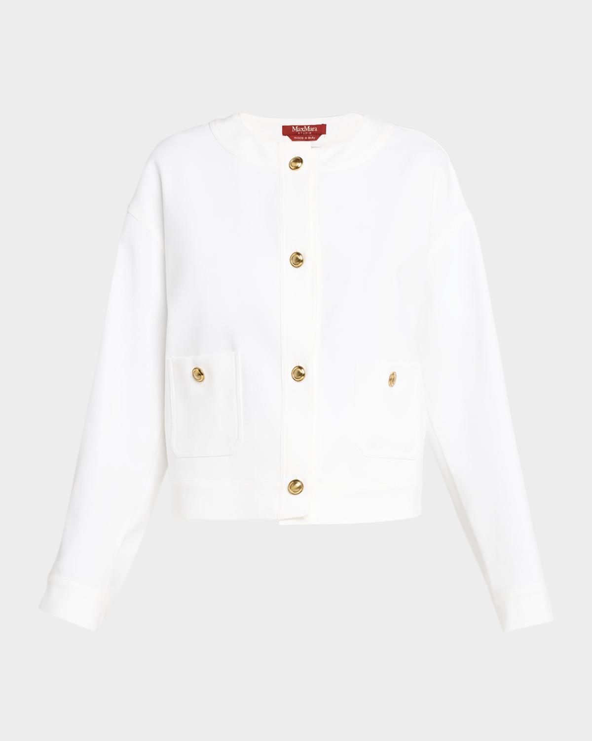 Max Mara Studio Kiwi Button-Down Cotton Jacket