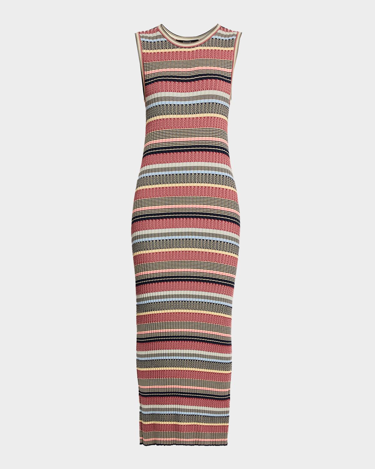 Weekend Max Mara Sleeveless Jacquard Knit Bodycon Midi Dress