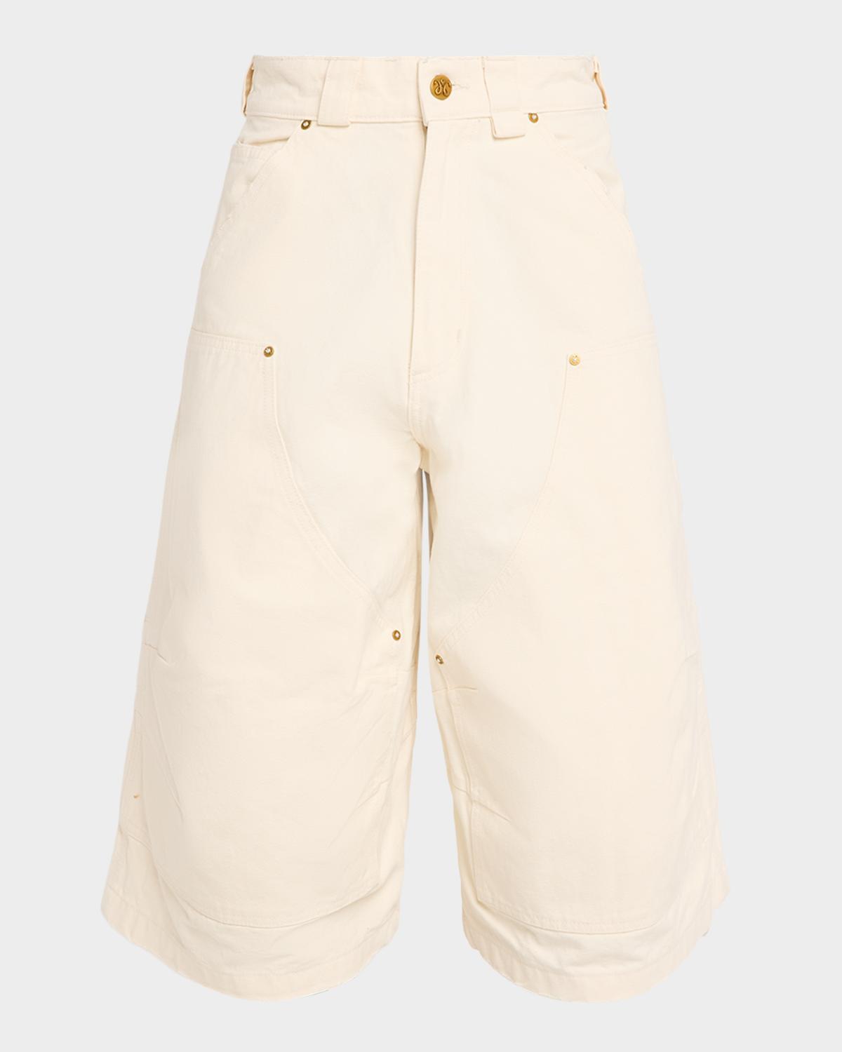 Willy Chavarria Men's Stockton Double-Knee Oversized Shorts