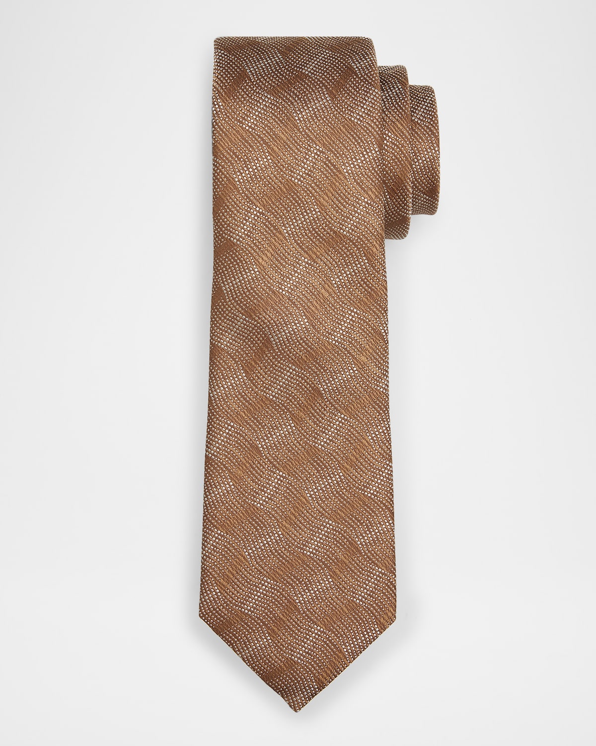 Emporio Armani Men 's Wave Jacquard Silk Tie