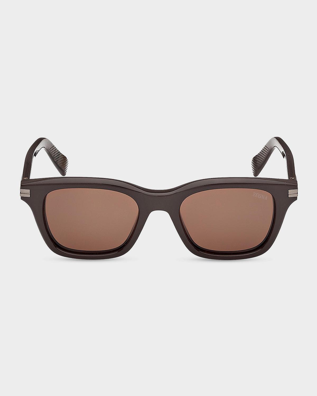 Men & apos;s Acetate Rectangle Sunglasses