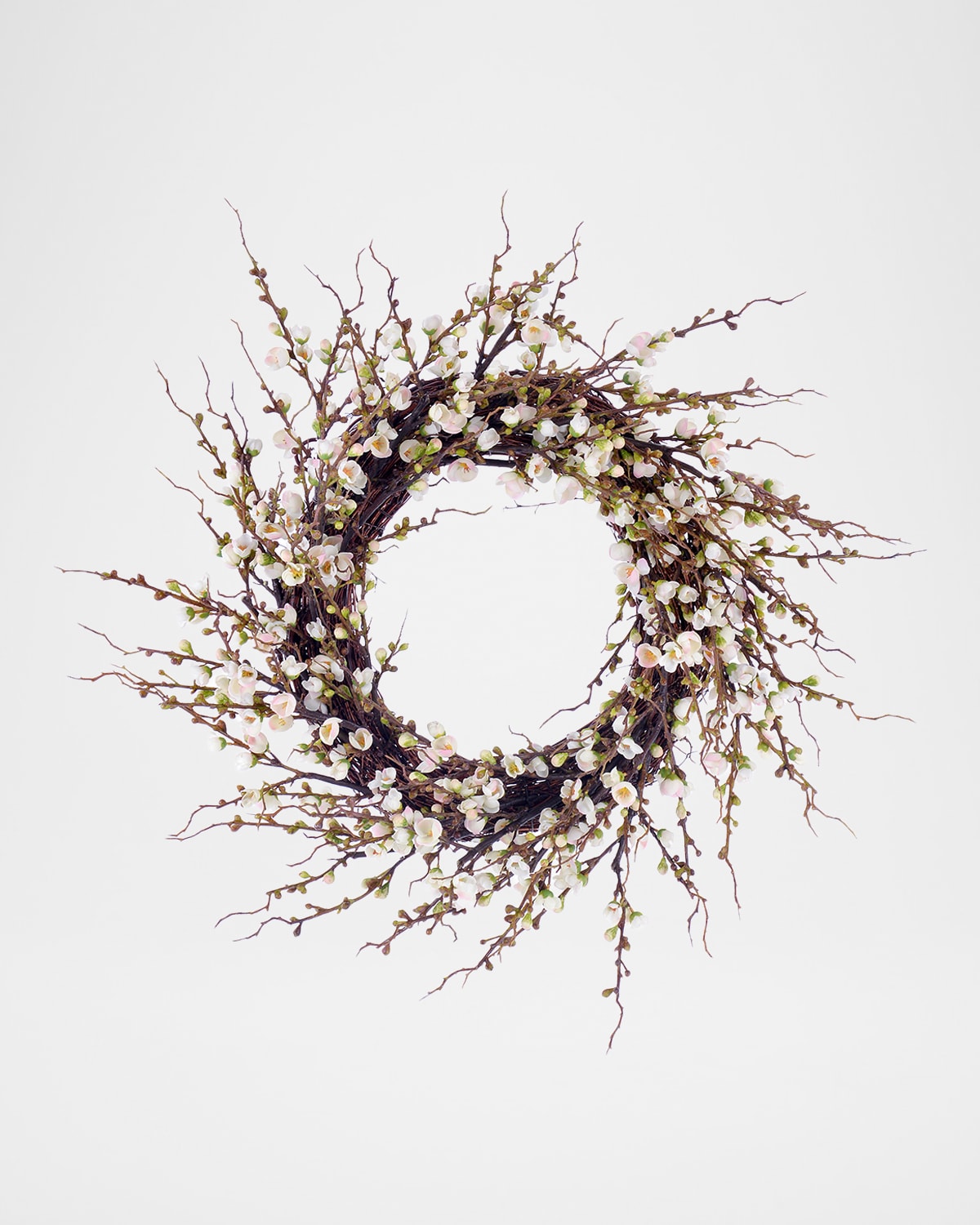 Winward Home 24" Faux Peach Blossom Wreath | Thumbnail 3