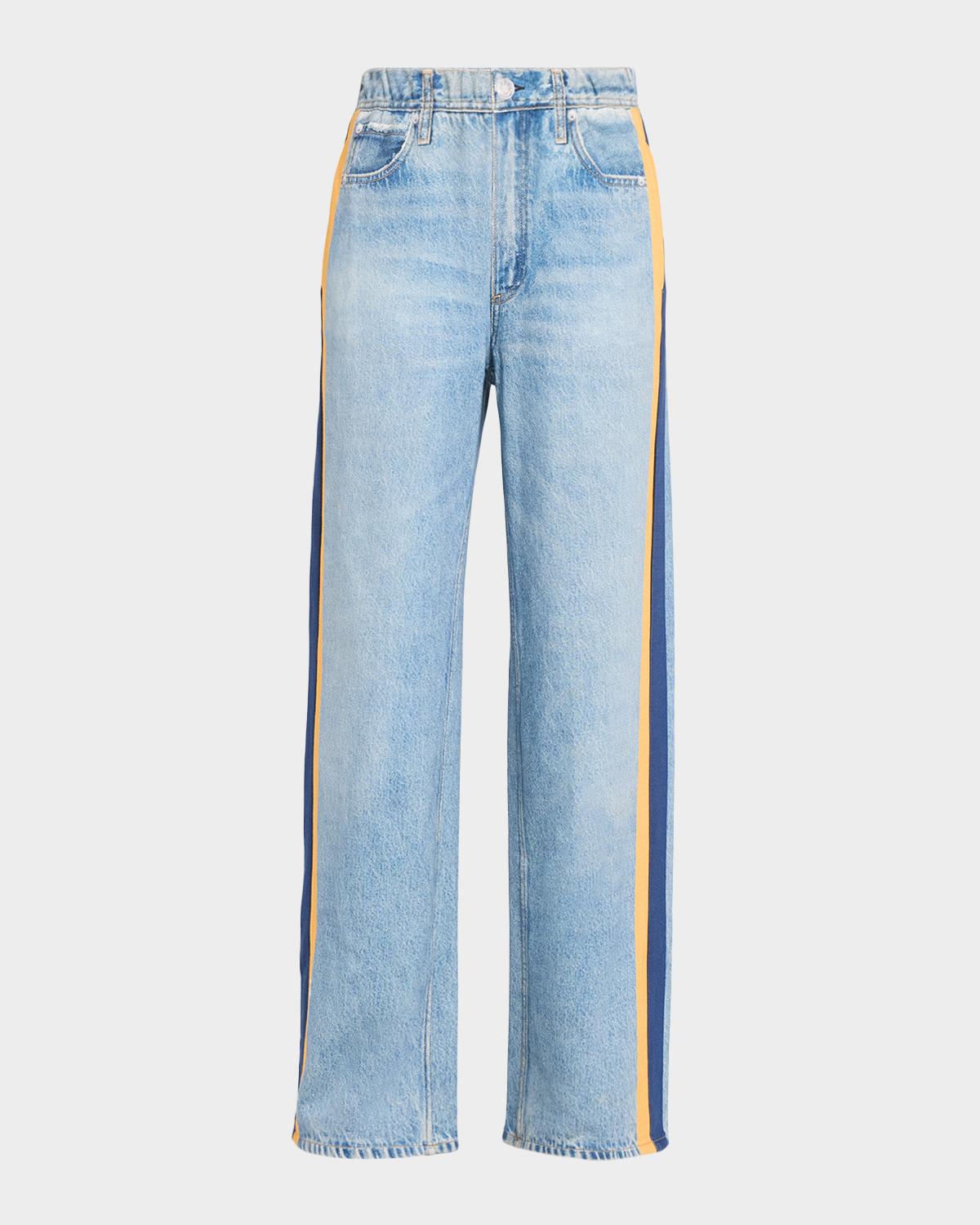 rag & bone rb Miramar Terry Wide-Leg Track Jeans