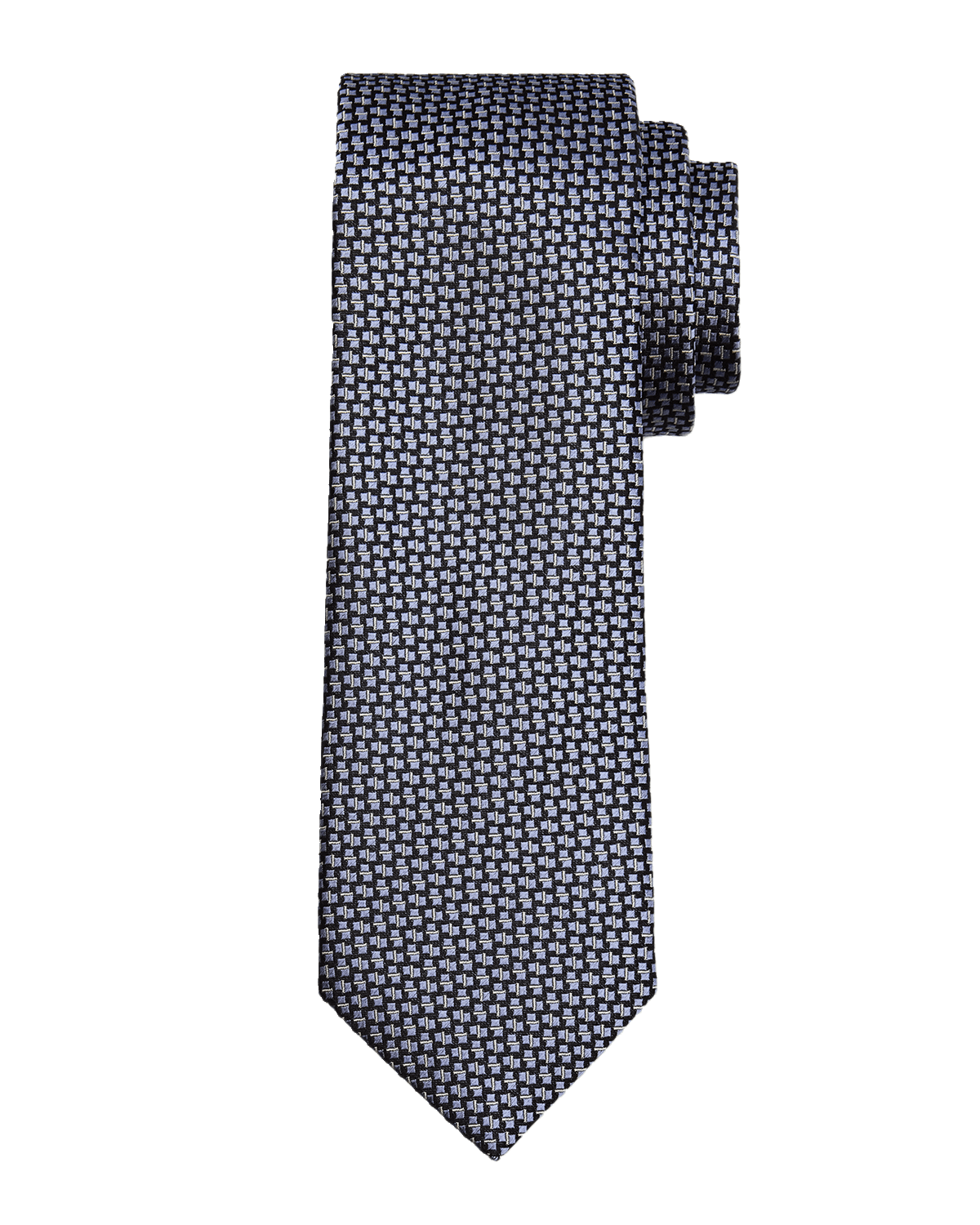 Canali Men 's Tonal Geometric Jacquard Silk Tie | Thumbnail 2 Canali Men 's Tonal Geometric Jacquard Silk Tie | Thumbnail 2