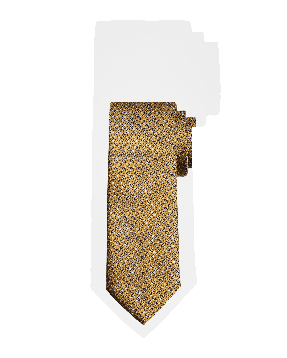 Canali Men 's Micro-Geometric Jacquard Silk Tie | Thumbnail 2