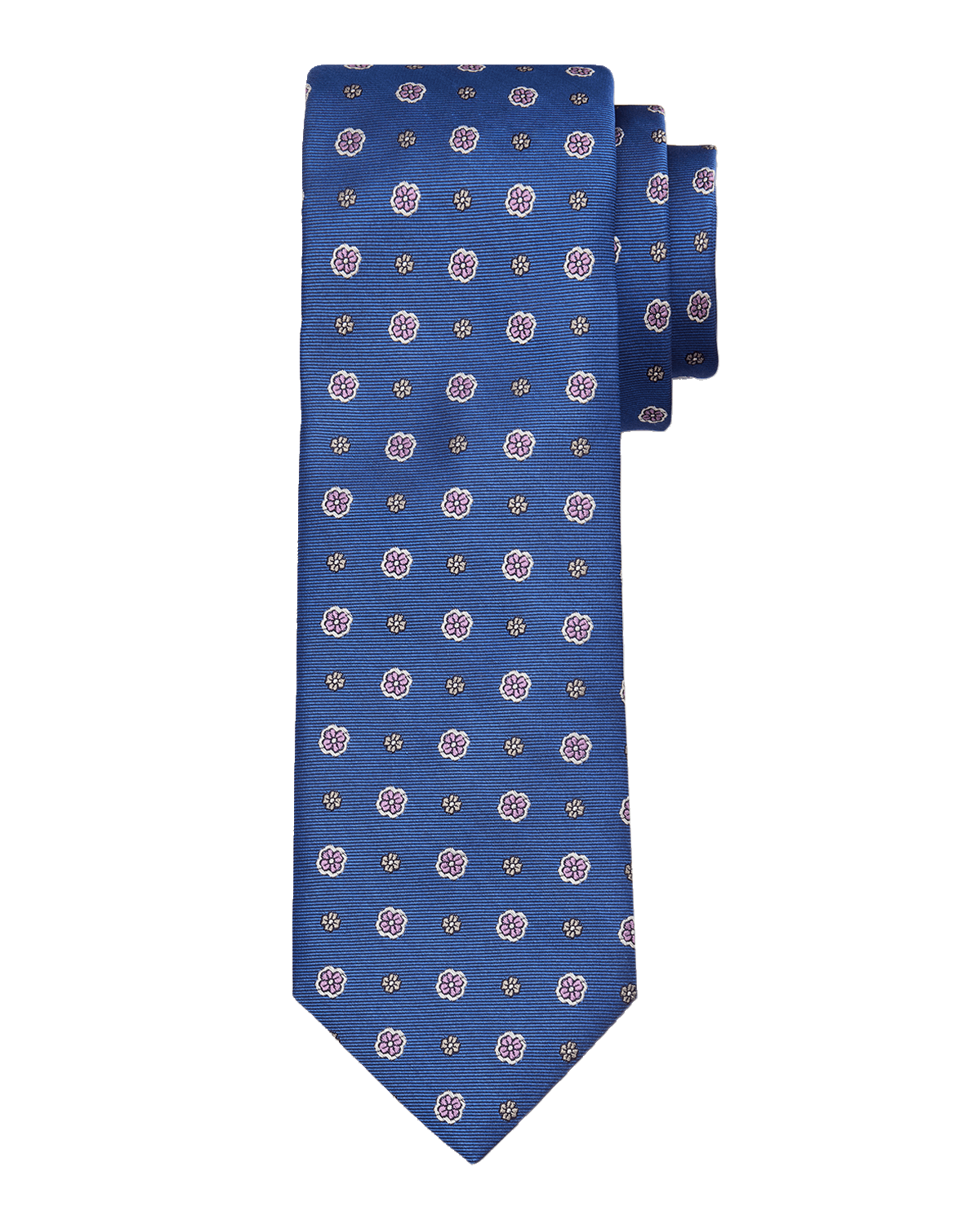 Canali Men 's Micro-Floral Silk Jacquard Tie | Thumbnail 2