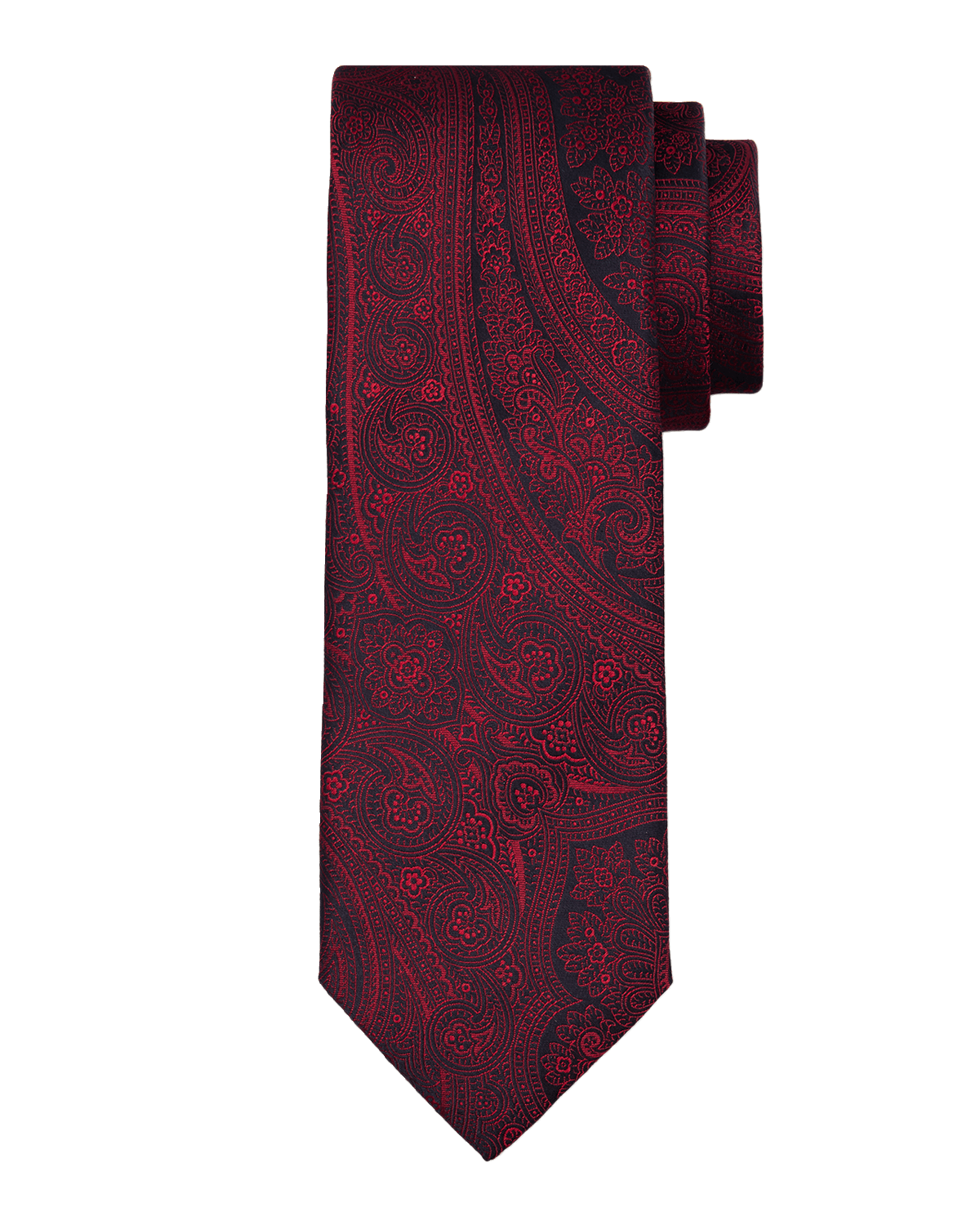 Canali Men 's Oversized Paisley Silk Jacquard Tie | Thumbnail 2