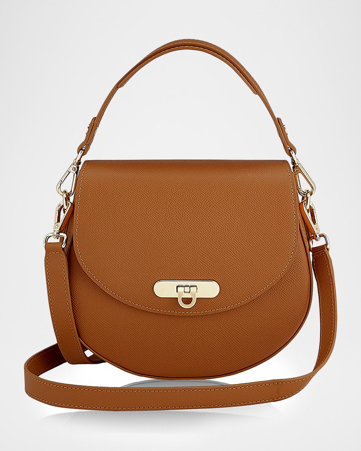x Jennifer Palpallatoc Sophia Leather Saddle Bag