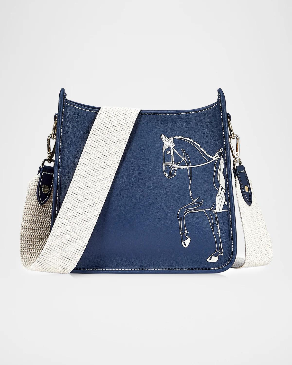 Elle Marching Horse Leather Crossbody Bag