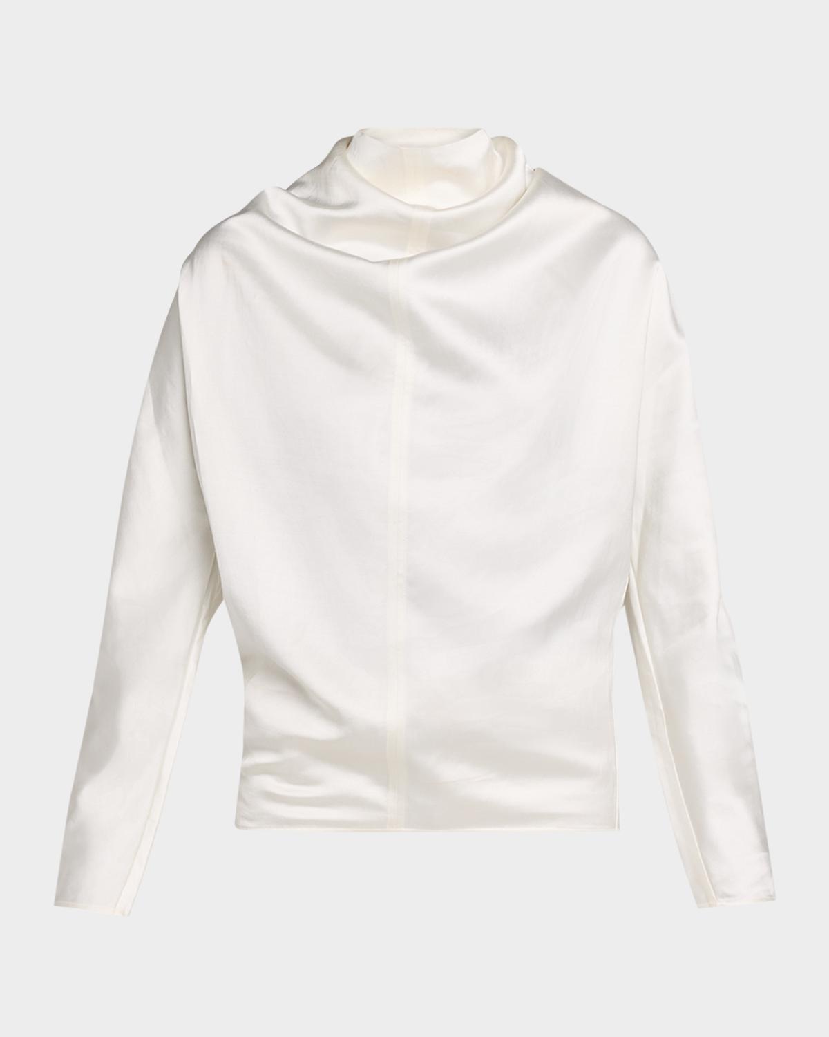 Toteme Cowl-Neck Organza Blouse