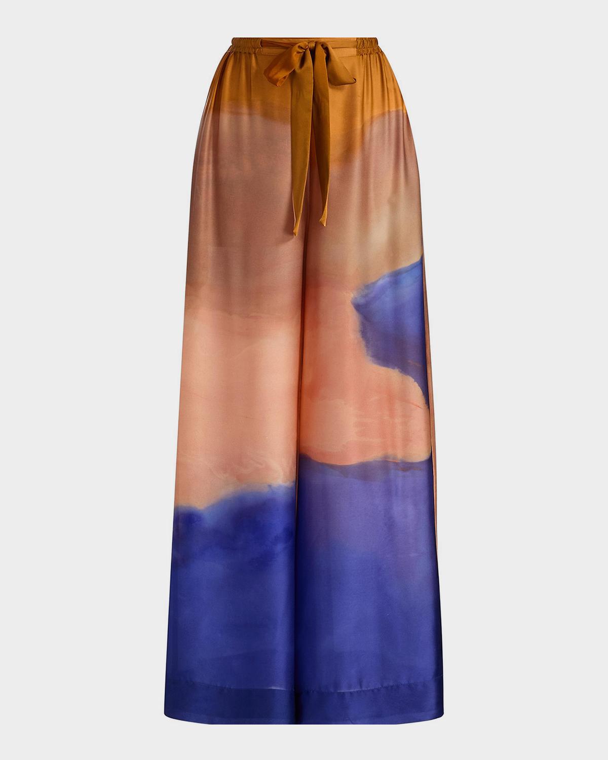 Ulla Johnson x Helen Frankenthaler Julien Silk-Chiffon Pants