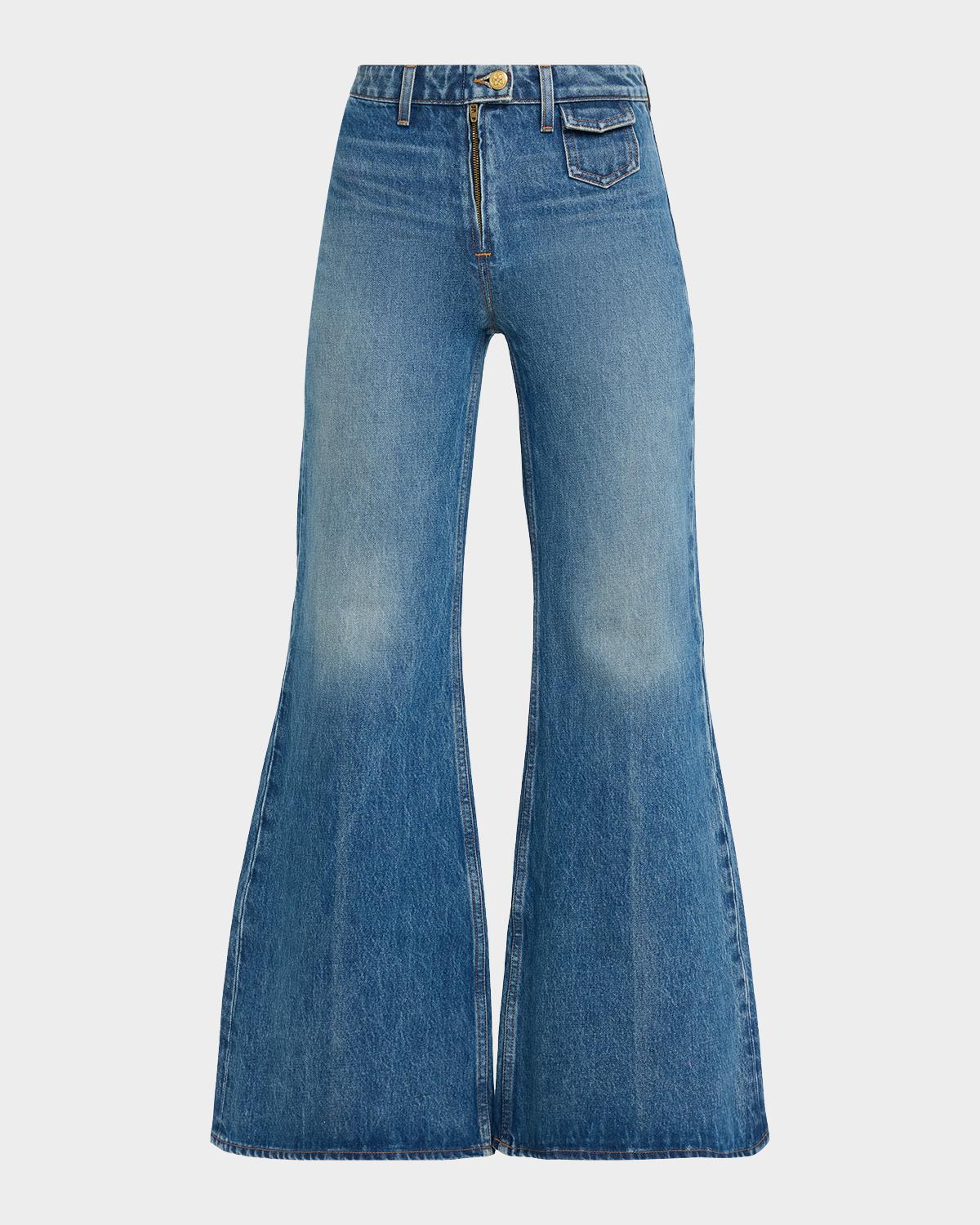 Ulla Johnson Odelia High-Rise Flare Jeans