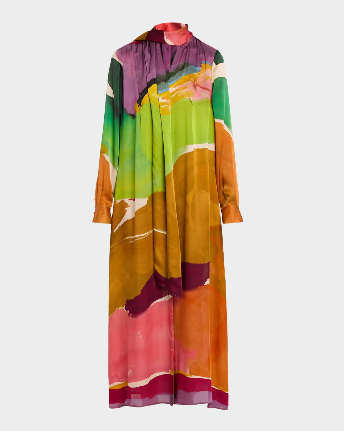 Ulla Johnson x Helen Frankenthaler Critique Silk Scarf Dress