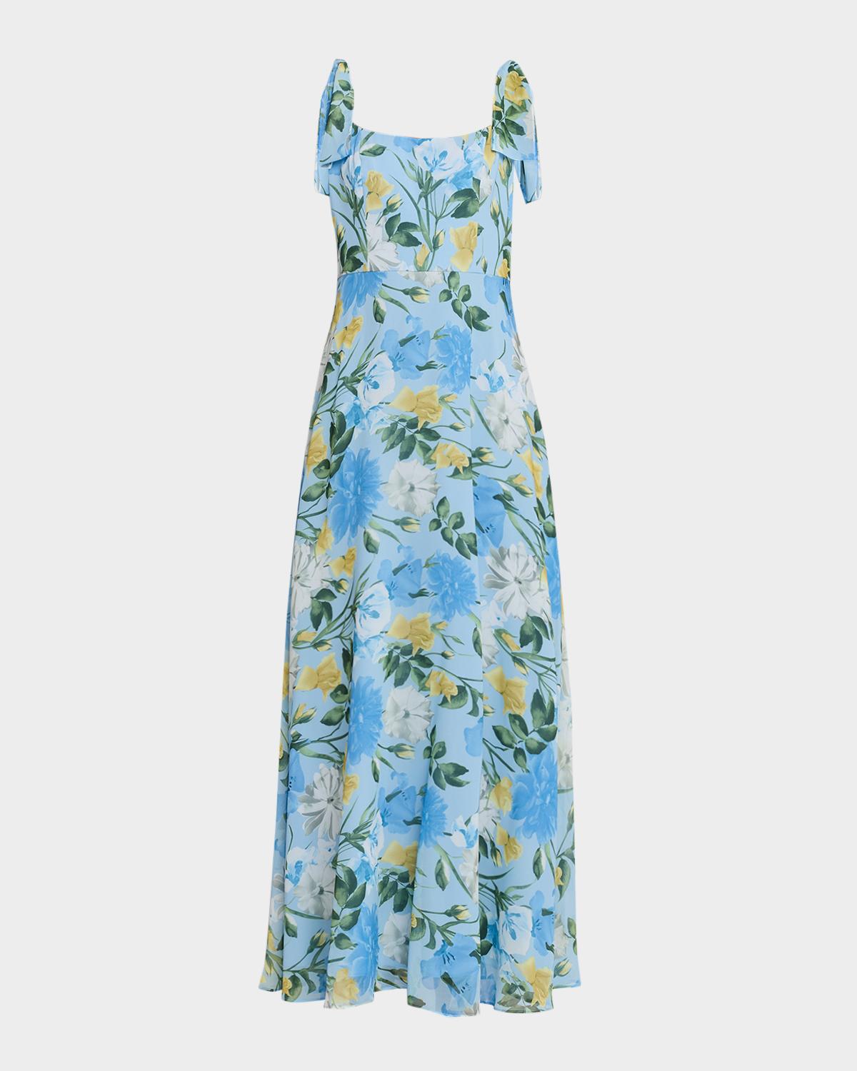 SACHIN BABI Pearl Sleeveless Floral-Print Gown