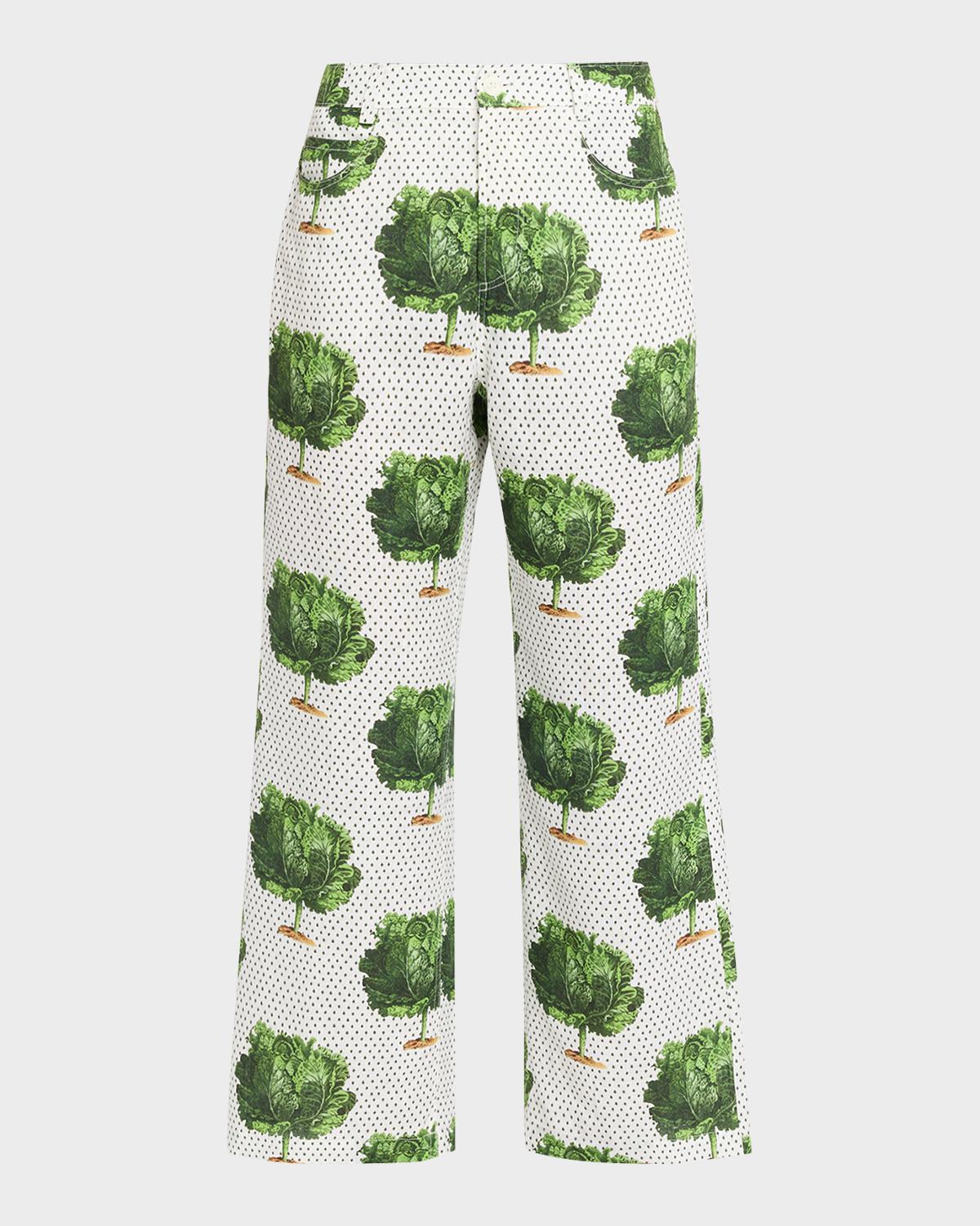 Libertine Lettuce Dance To The Beat Straight-Leg Ankle Pants