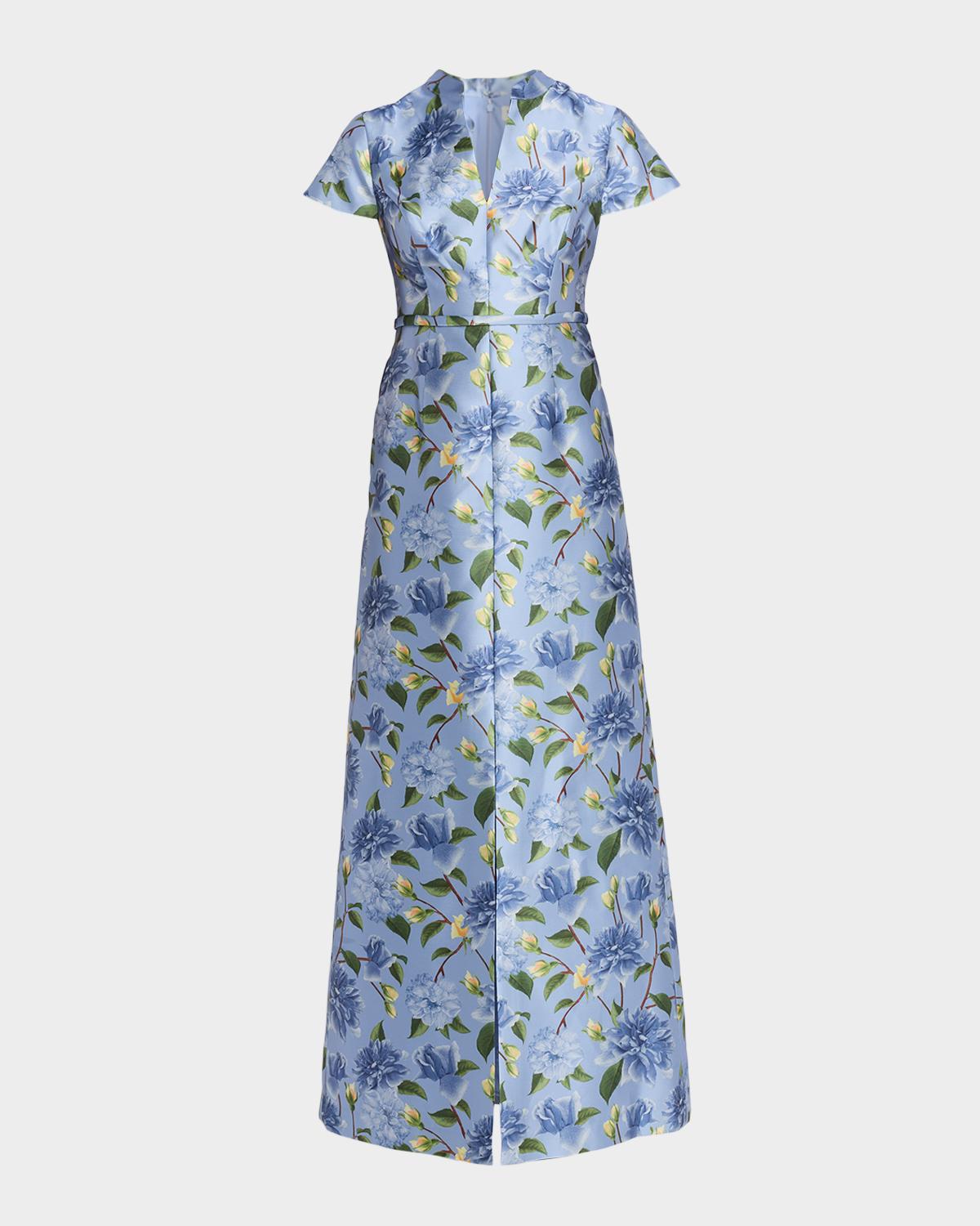 SACHIN BABI Marni Floral-Print Gazar Gown