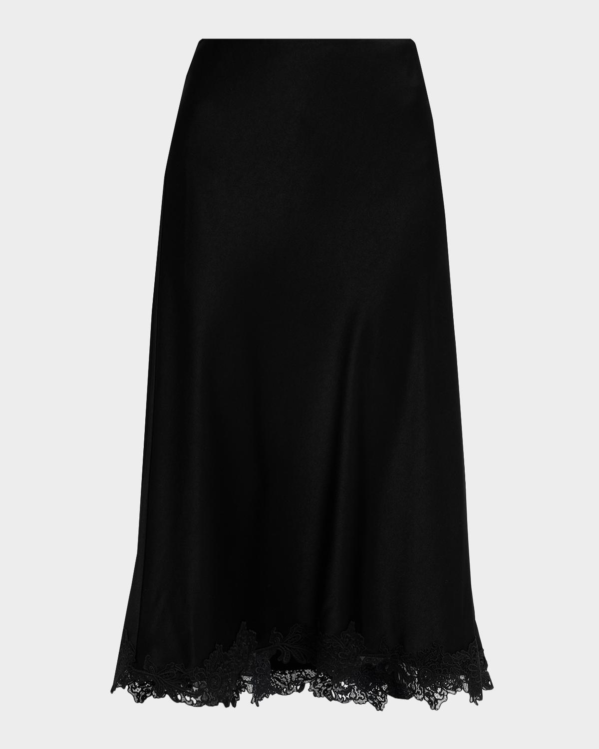 Kobi Halperin Brooks Lace-Trim Midi Skirt
