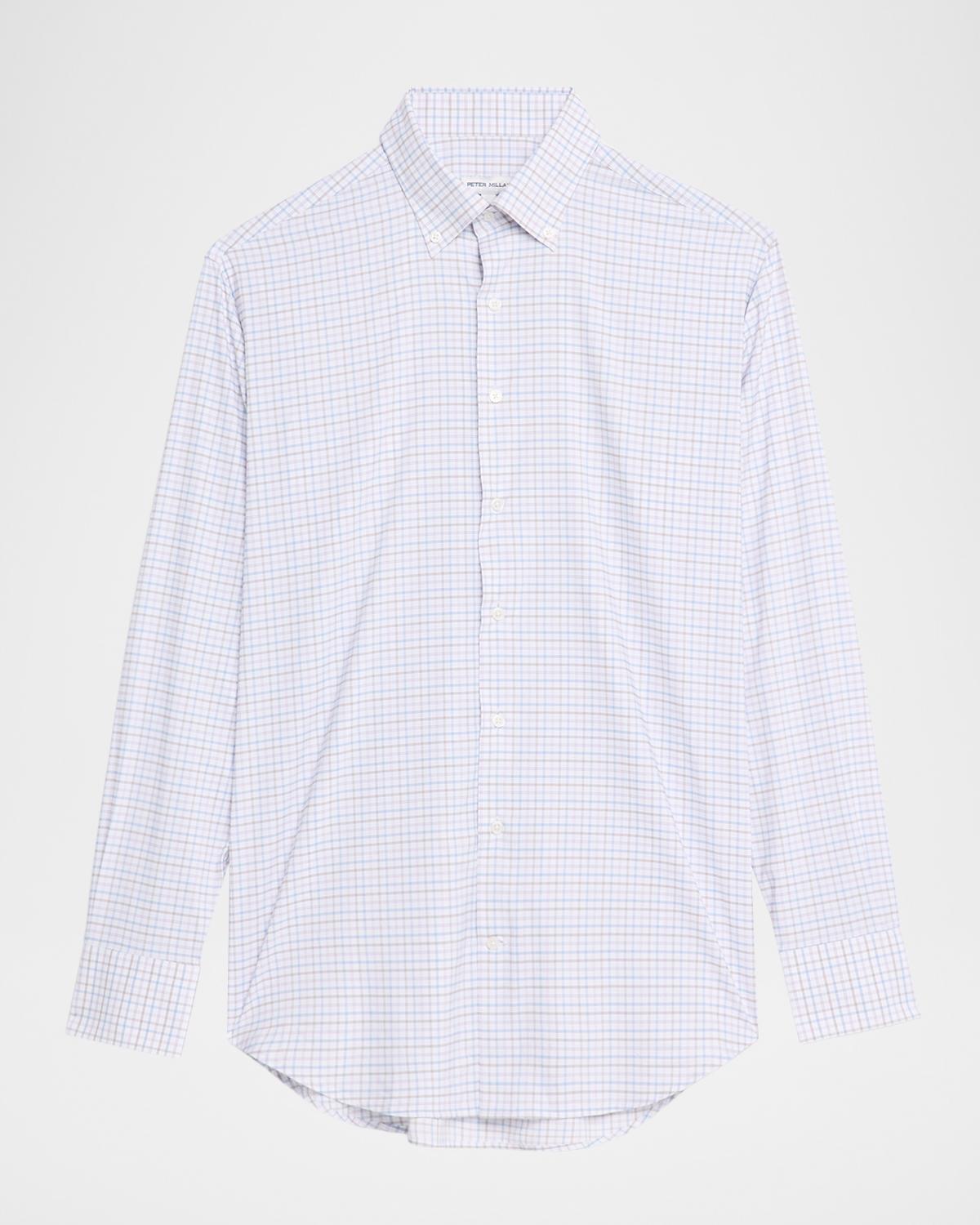 Peter Millar Men's Rommel Performance Twill Plaid Sport Shirt