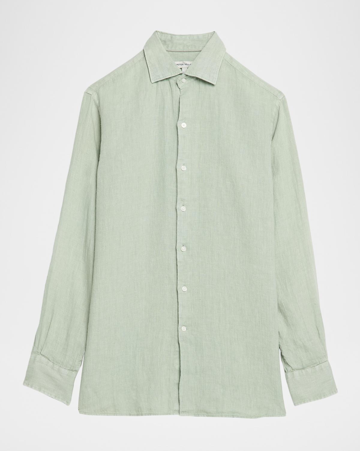 Peter Millar Men's Shoreside Linen Button-Down Shirt