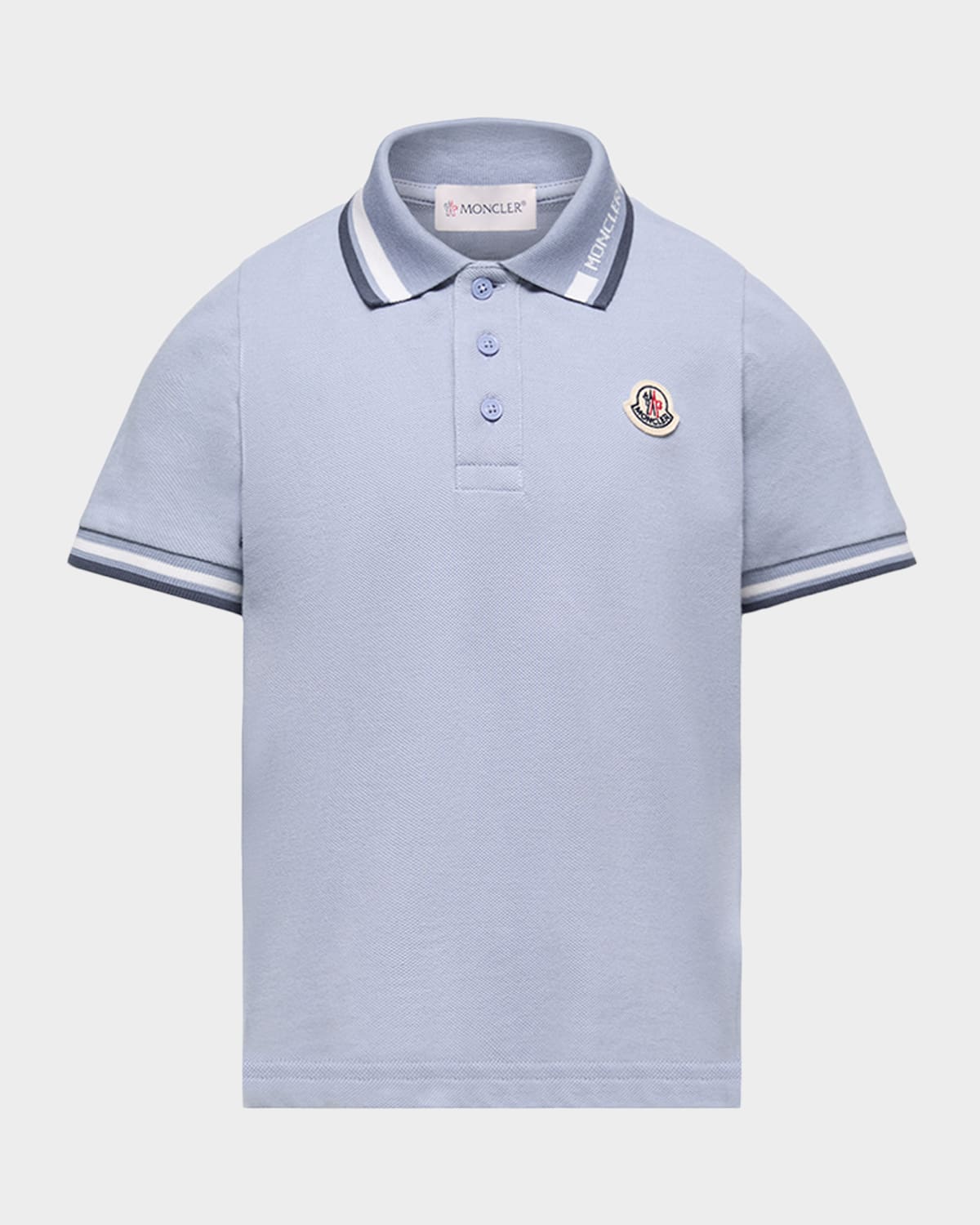 Moncler Boy 's Stretch Cotton Pique Polo Shirt, Size 12-14