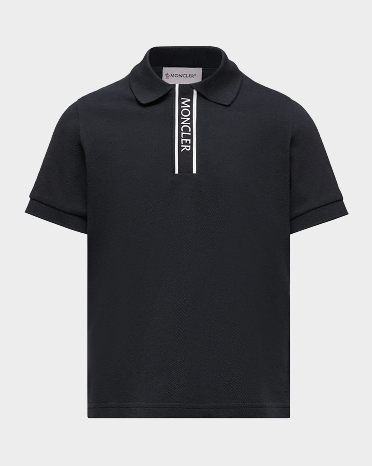 Moncler Boy 's Logo-Trim Cotton Pique Polo, Size -14