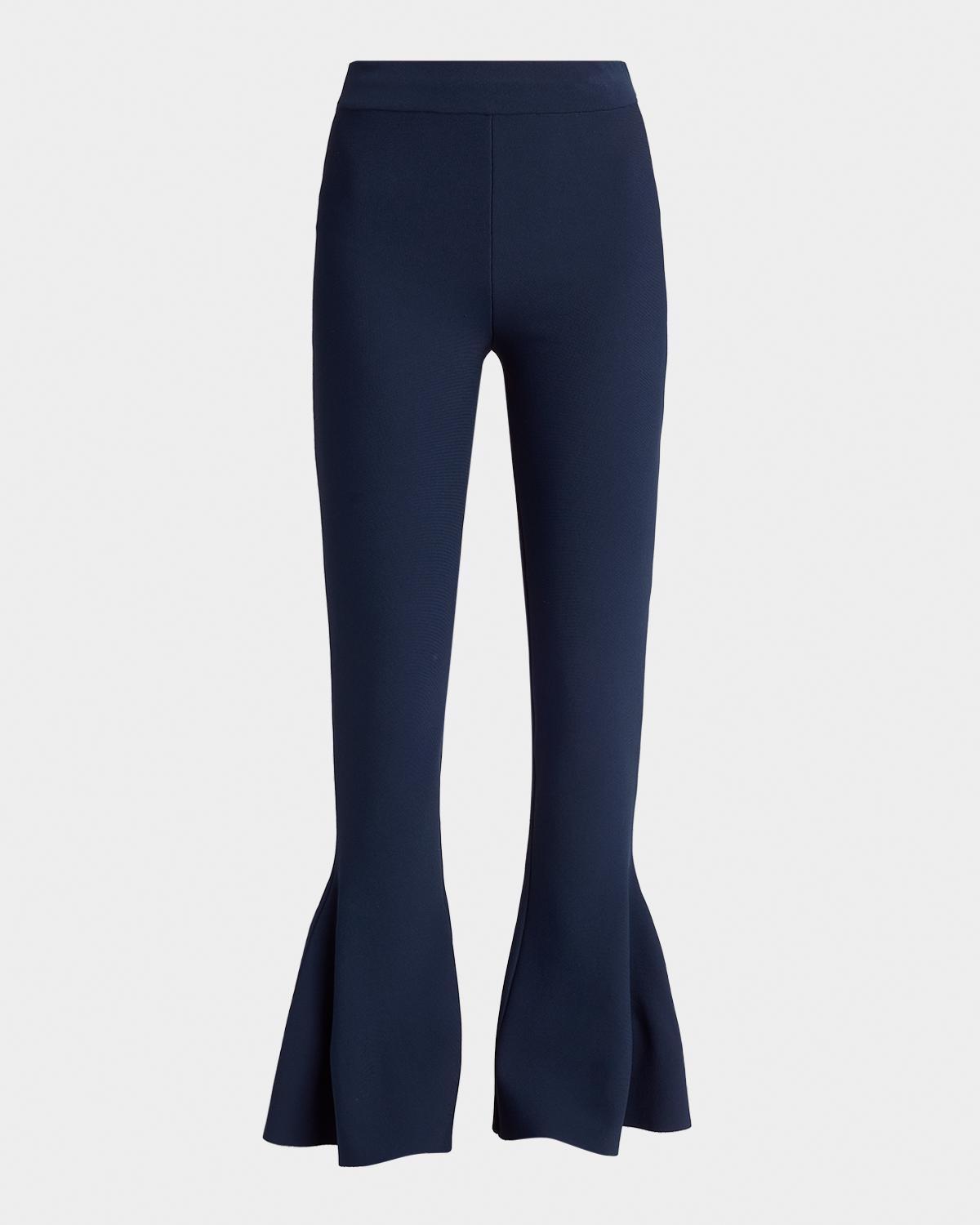 Stella McCartney Compact Knit Peplum Flare Pants