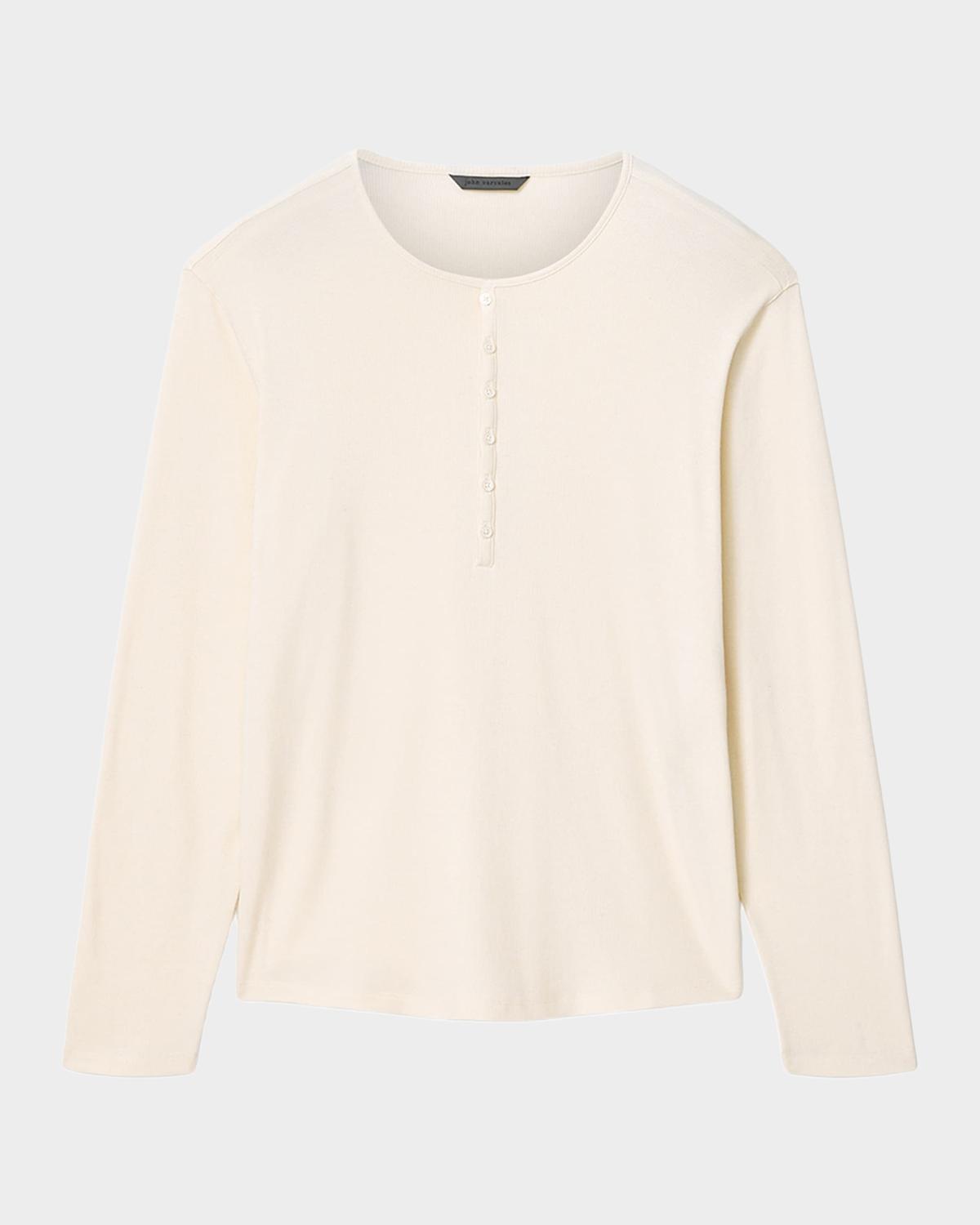 John Varvatos Men's Sorella Cotton Long-Sleeve Henley T-Shirt