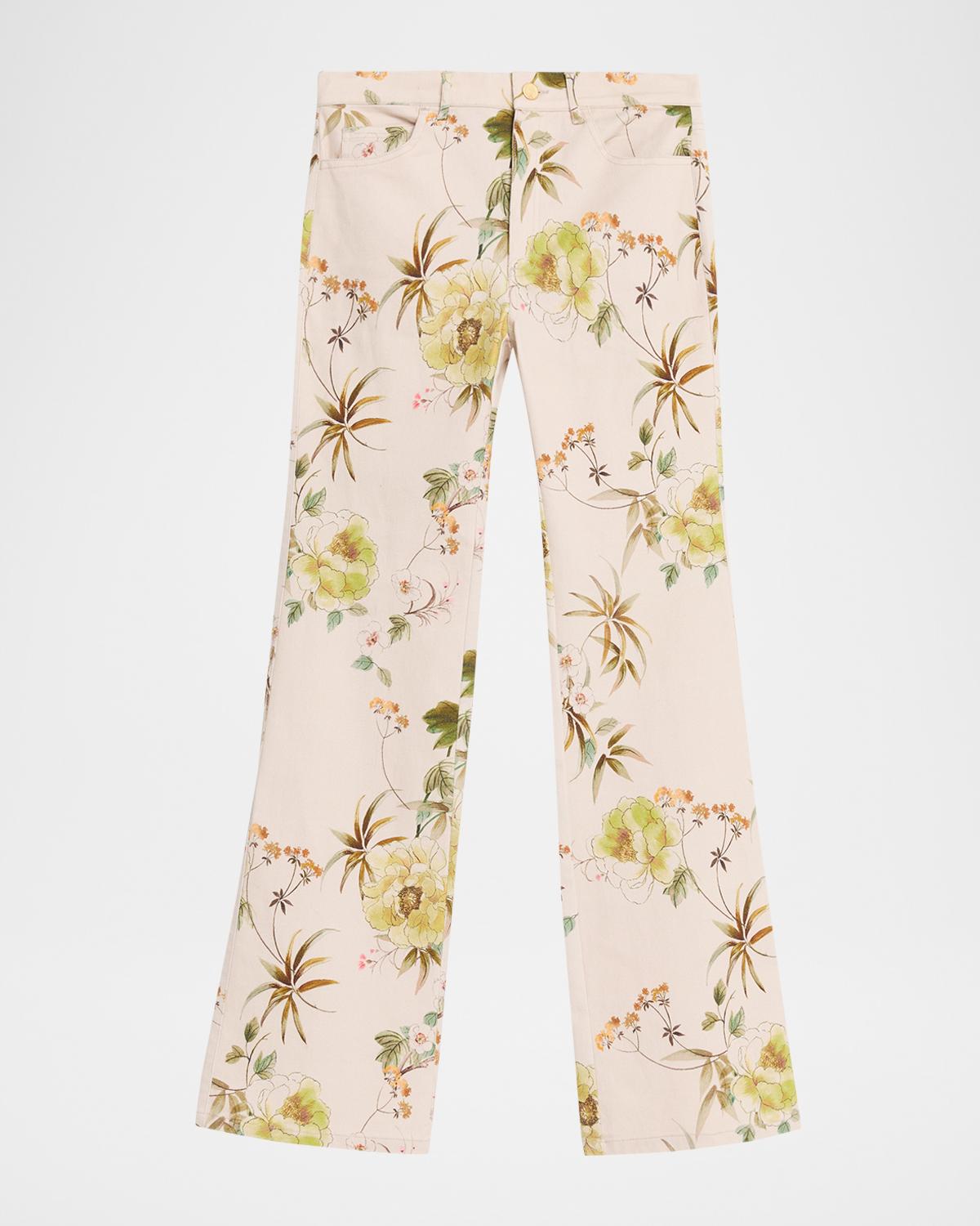 Kobi Halperin Leigh Floral-Print Straight-Leg Pants