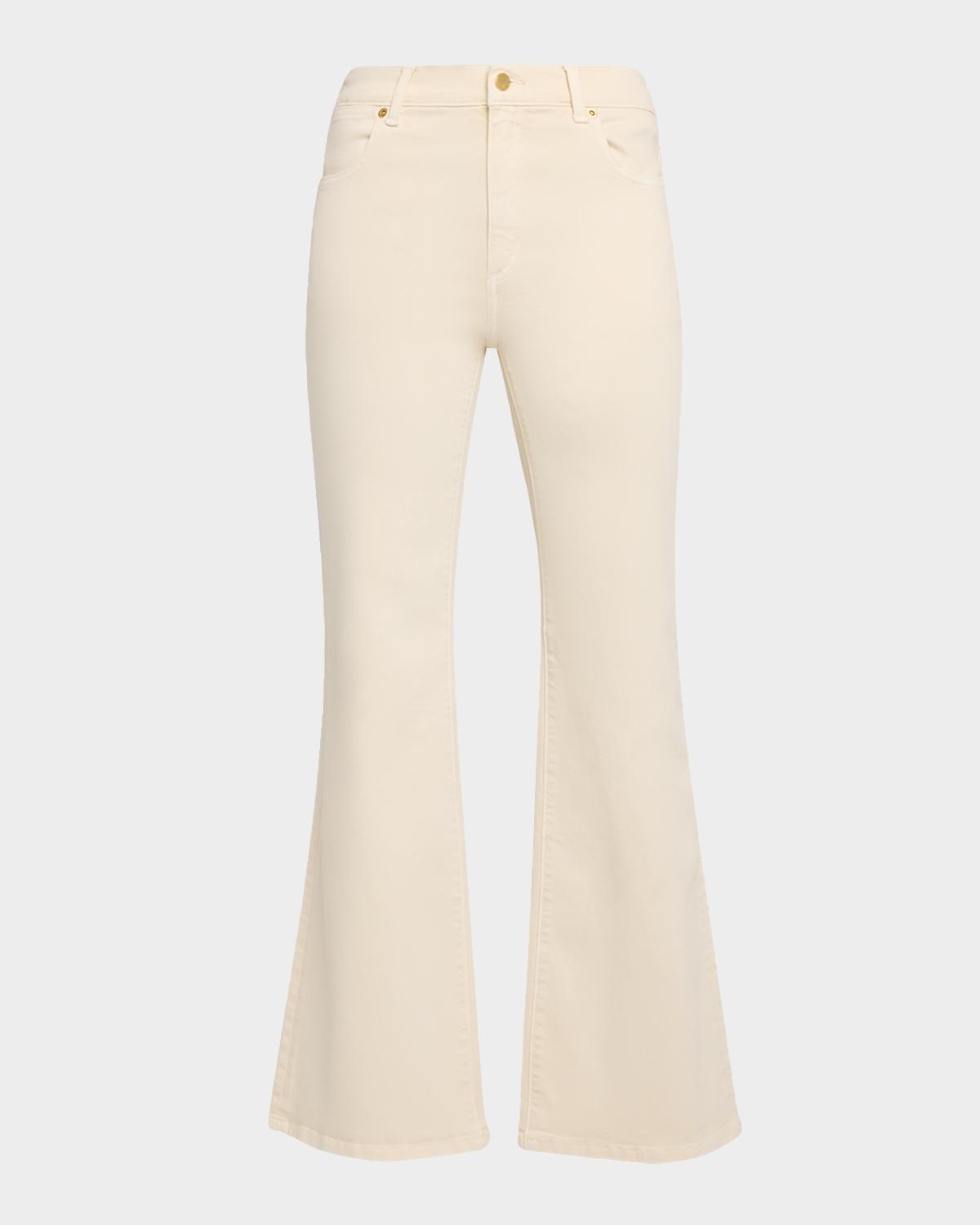 Rosie Flare-Leg Stretch Cotton Pants