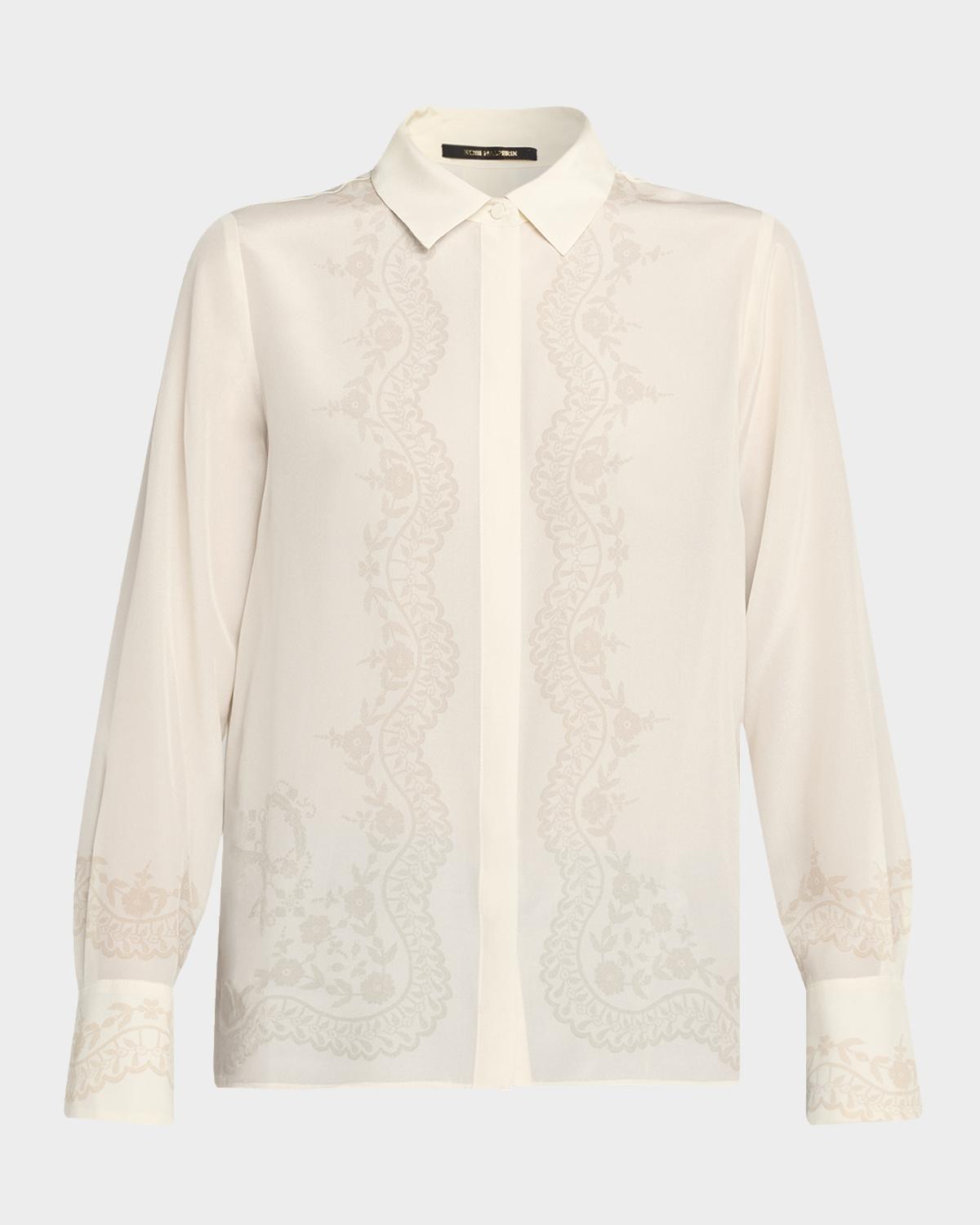 Kobi Halperin Serena Floral-Print Silk Blouse