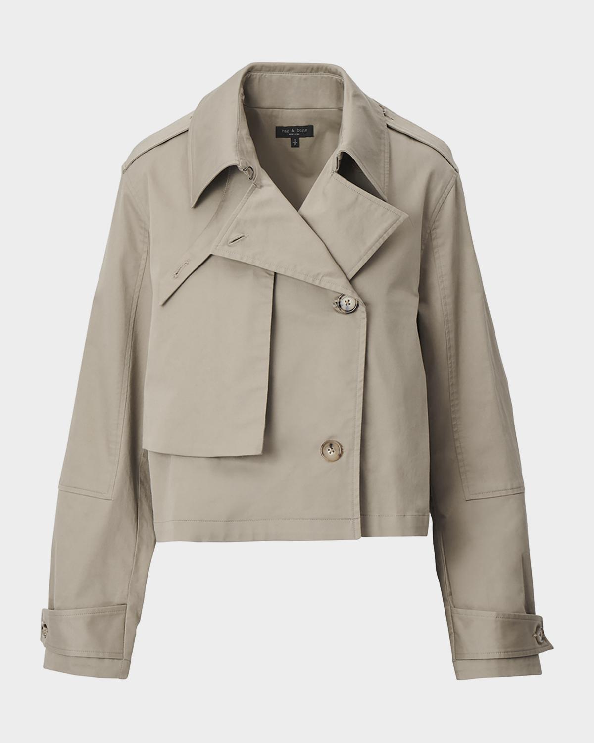 rag & bone Jamie Cropped Cotton Trench Coat