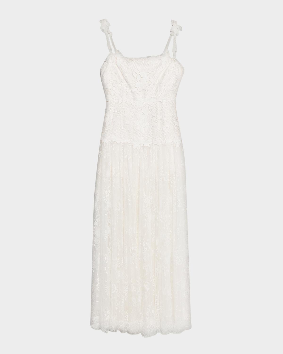 Kobi Halperin Ana Sleeveless Square-Neck Lace Maxi Dress