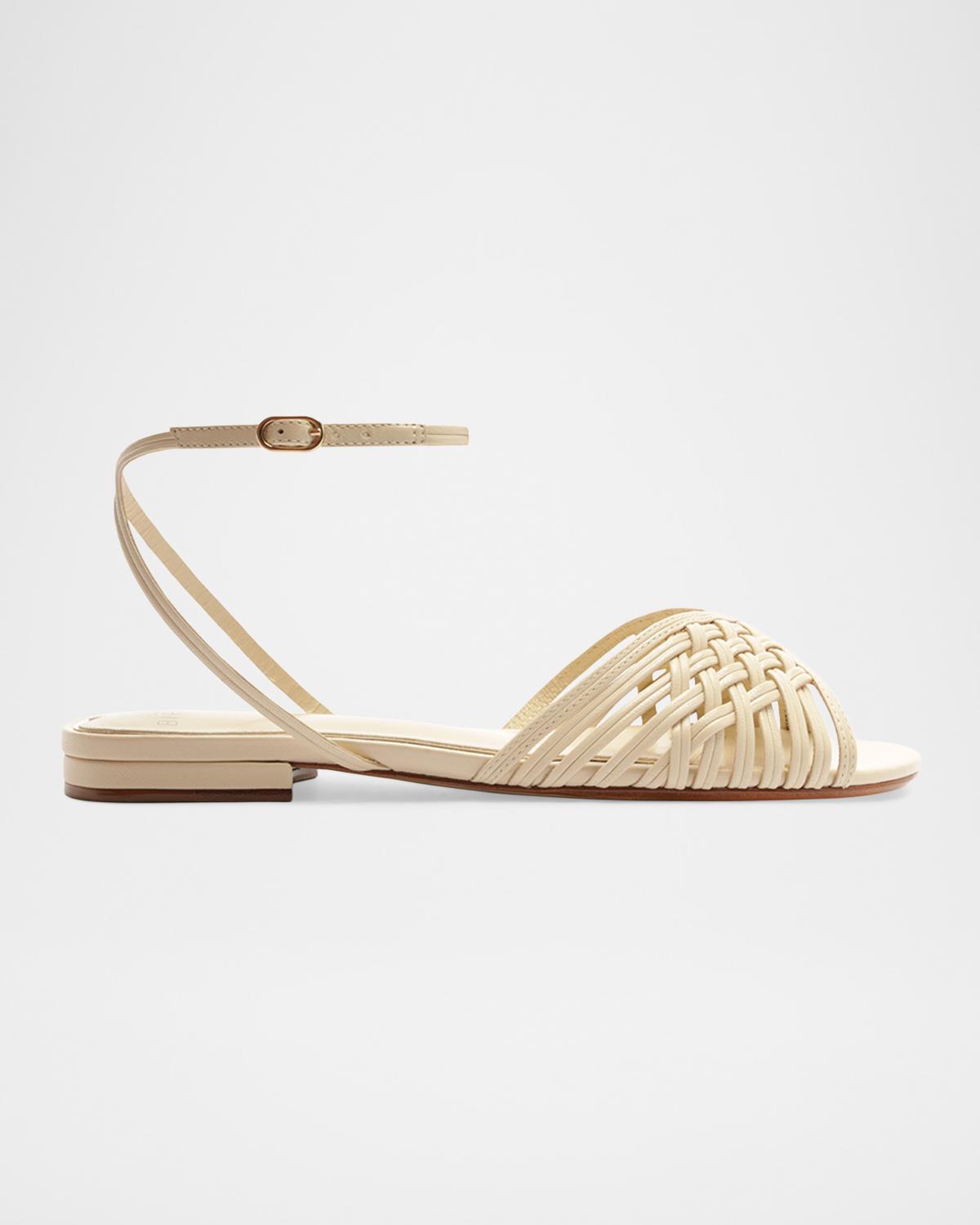 Alexandre Birman Lilian Leather Flat Sandals