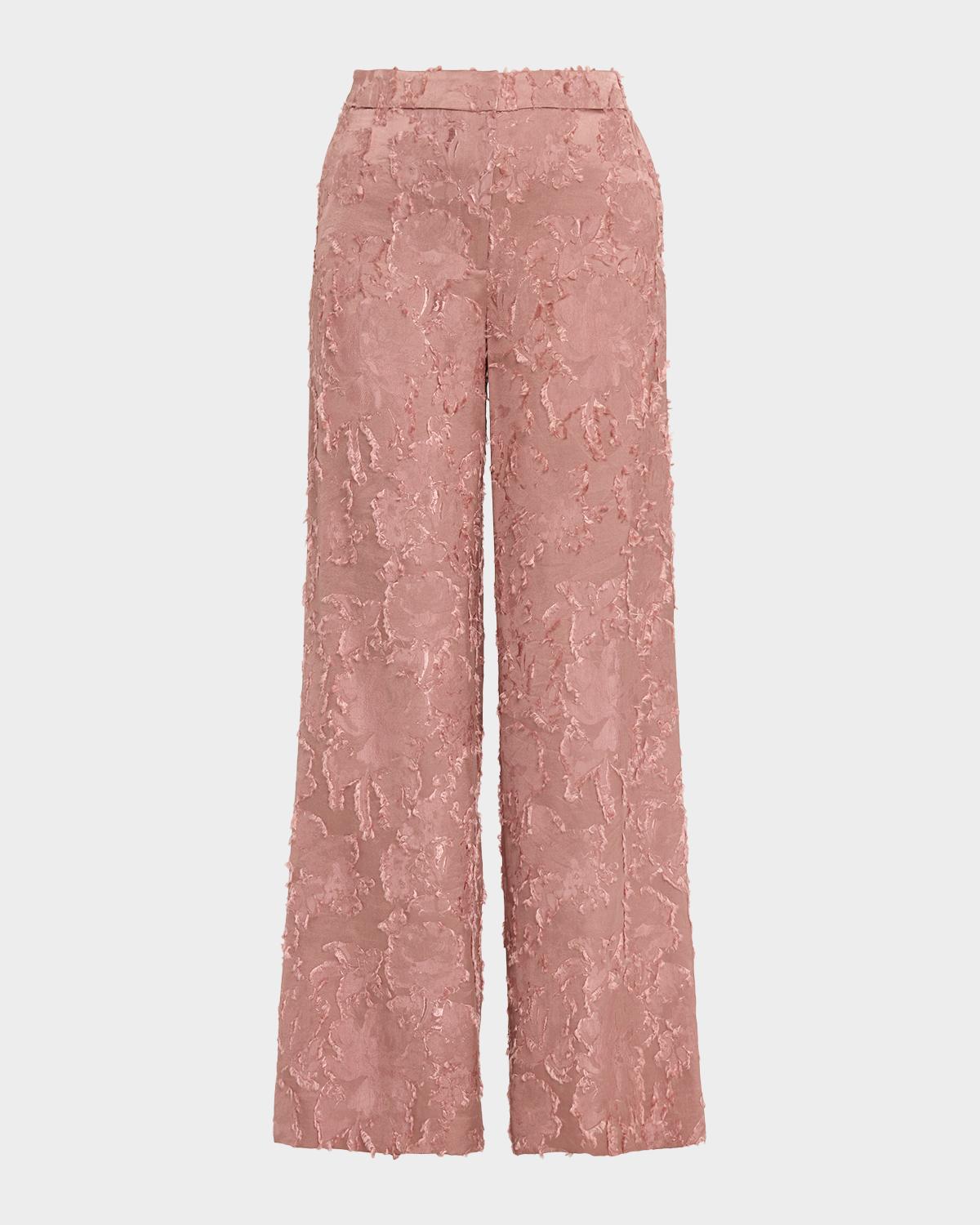 Kobi Halperin Alma Wide-Leg Fringe Jacquard Pants