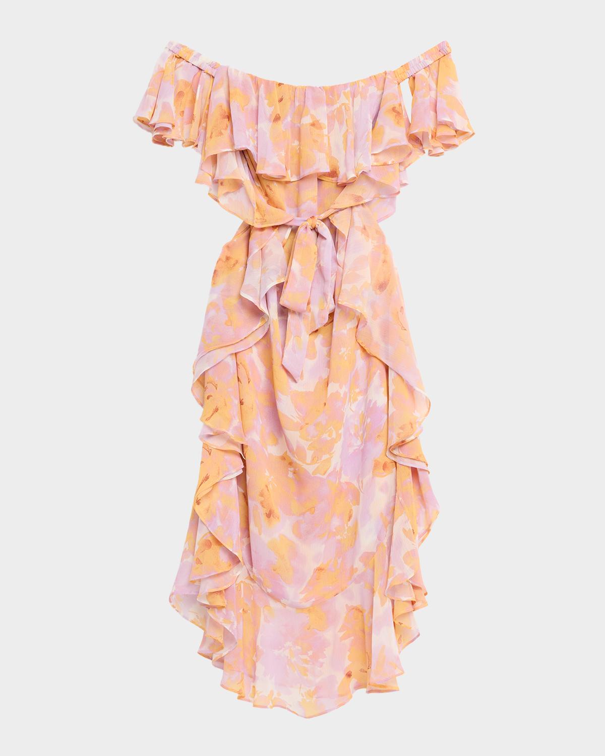 MISA Los Angeles Carla Floral Off-Shoulder Maxi Dress