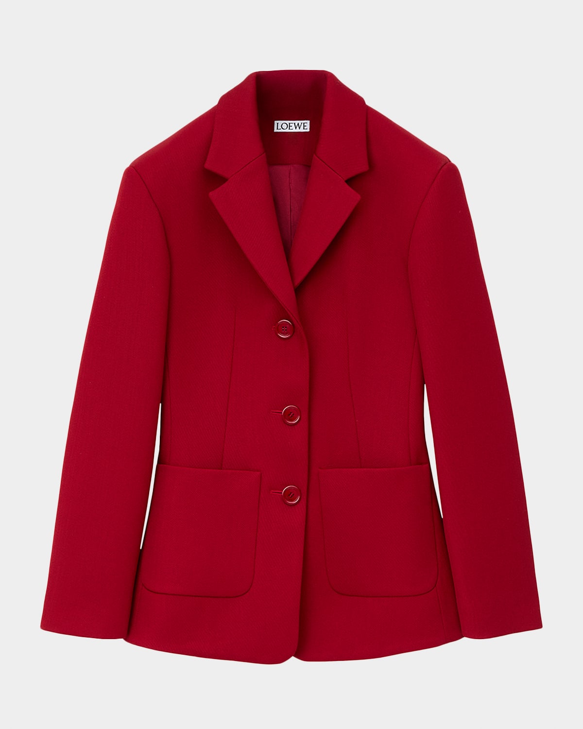 Loewe Wool-Blend Single-Breasted Jacket - Women's Clothing