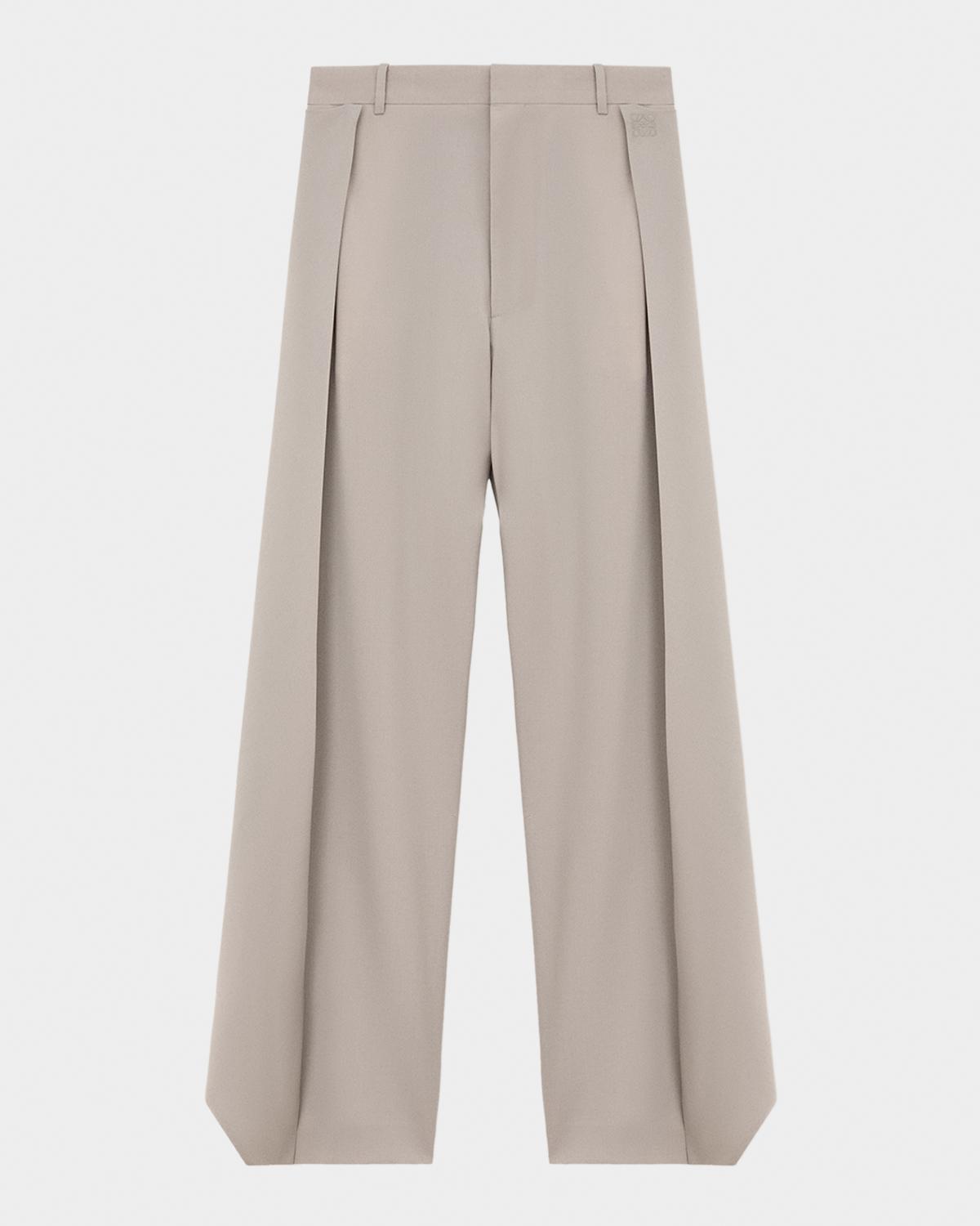 LOEWE Pleated Wool Wide-Leg Trousers