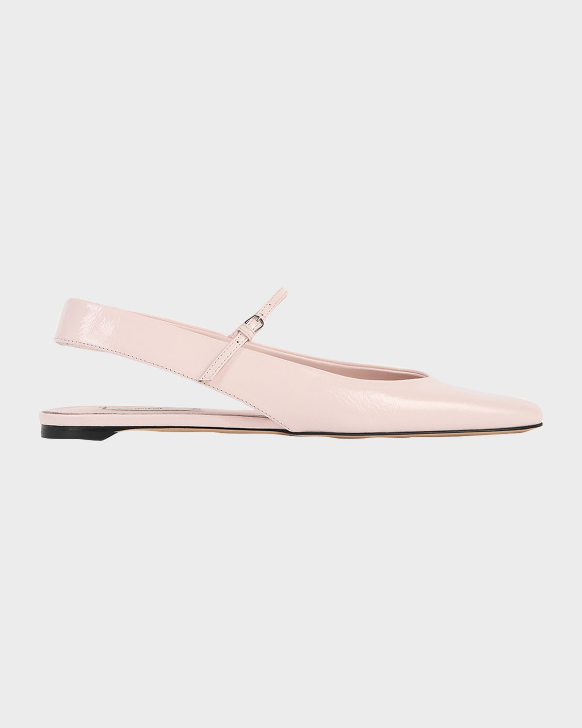Totême Nappa Leather Slingback Mary Jane Ballerina Flats In Pink
