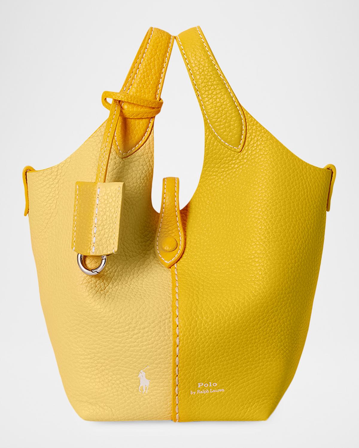 Polo Play Small Two-Tone Leather Tote Bag